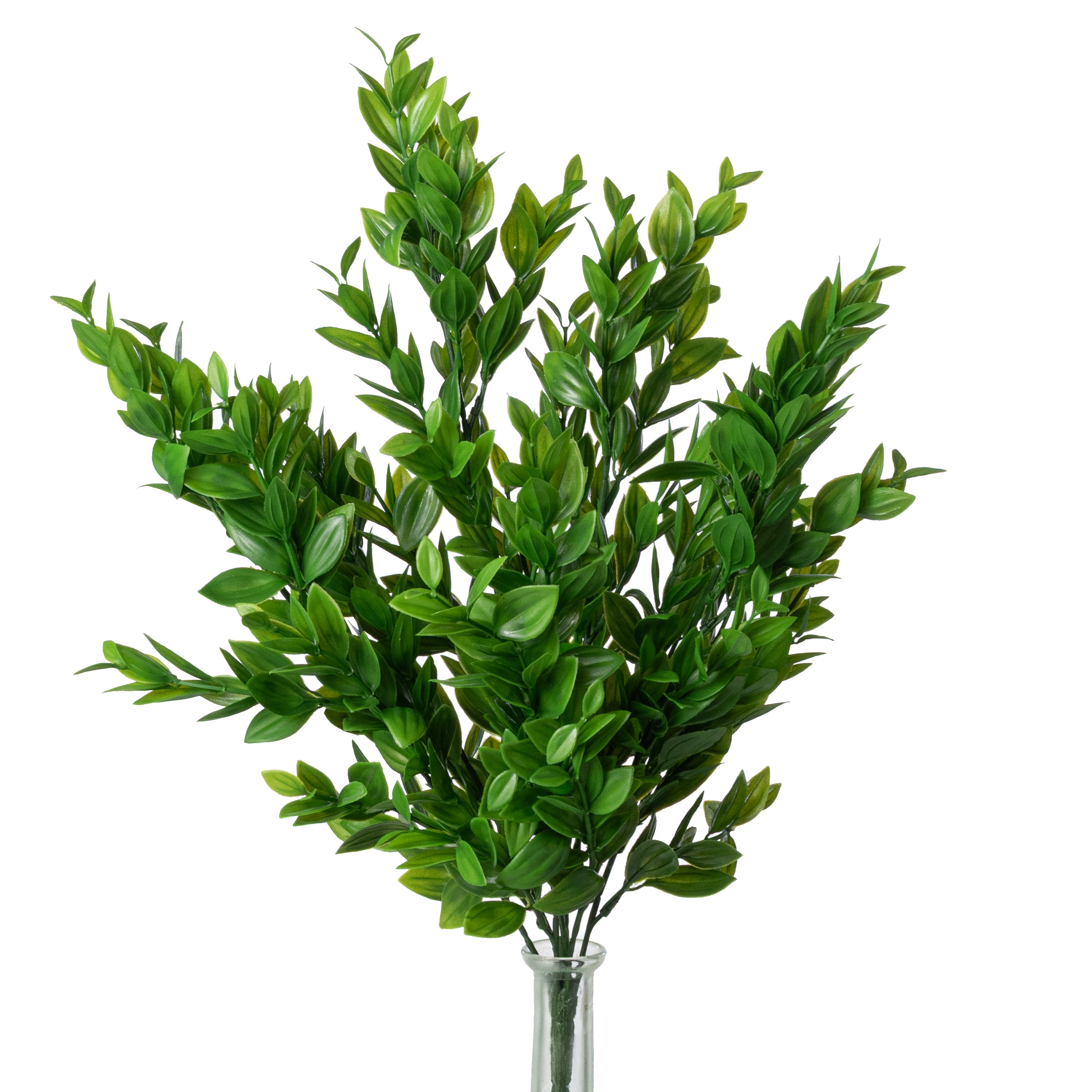 20" Plastic Leaf Bush (7 Stem)