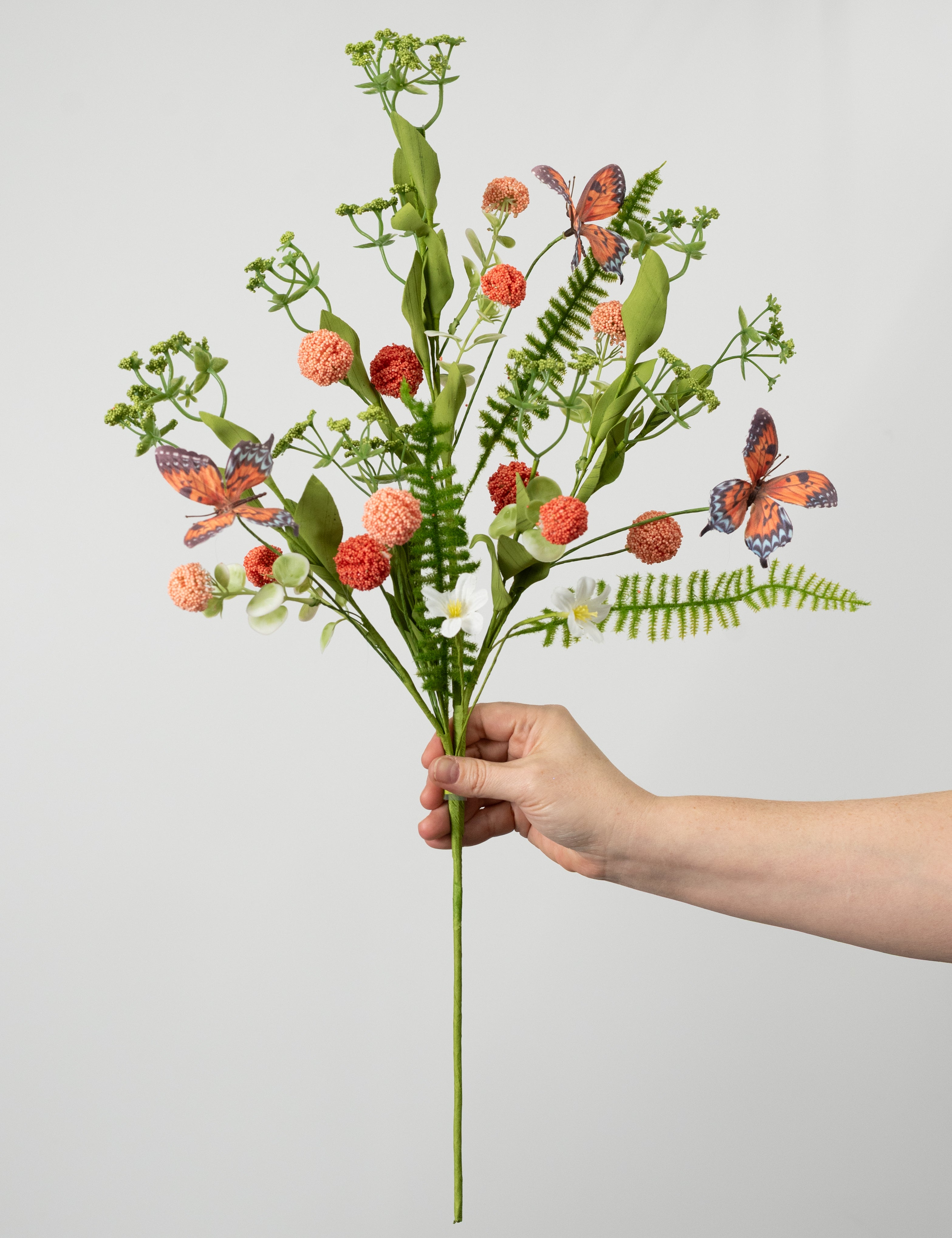 24" Butterfly Allium Filler Spray: Orange