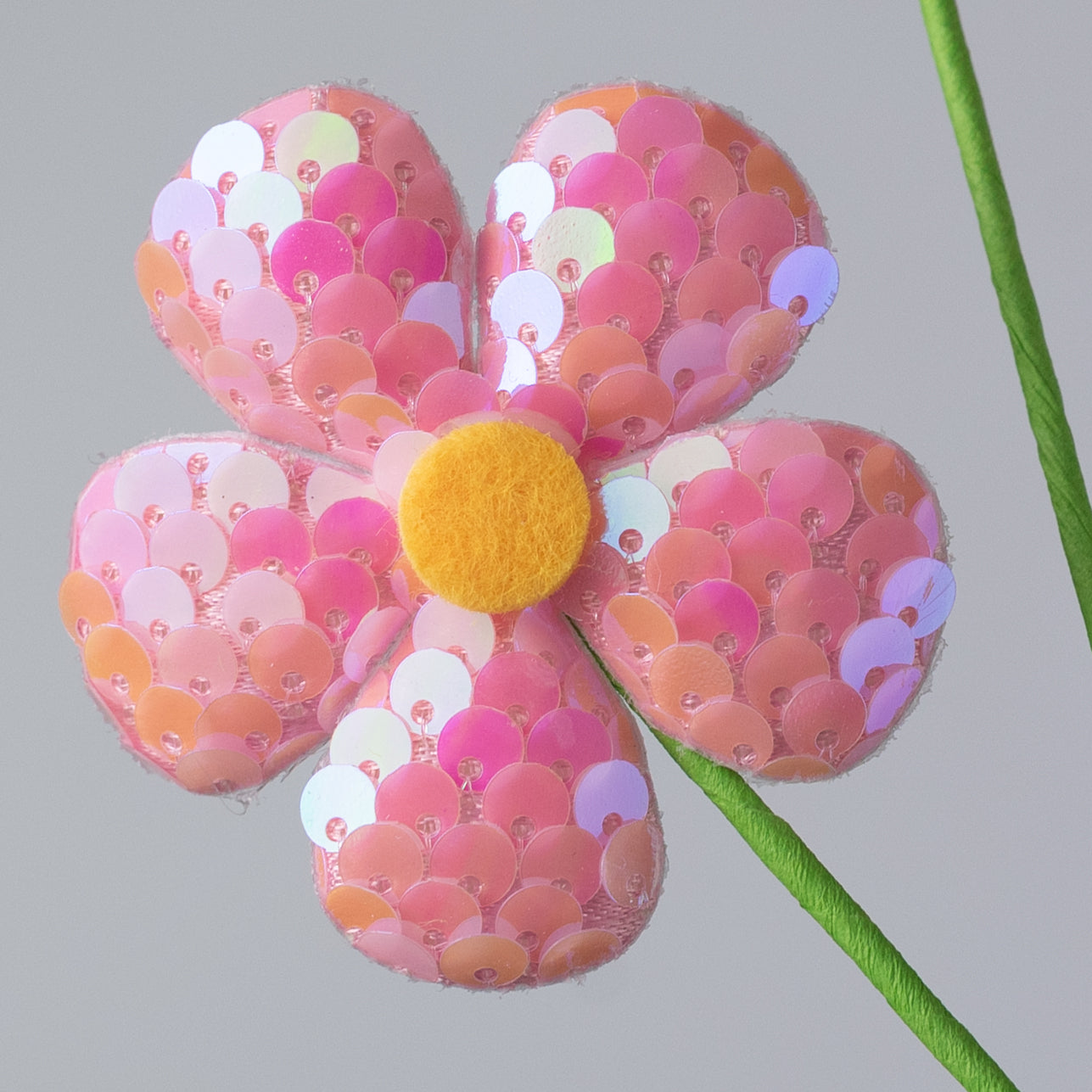 27" Sequin Daisies Spray: Pink