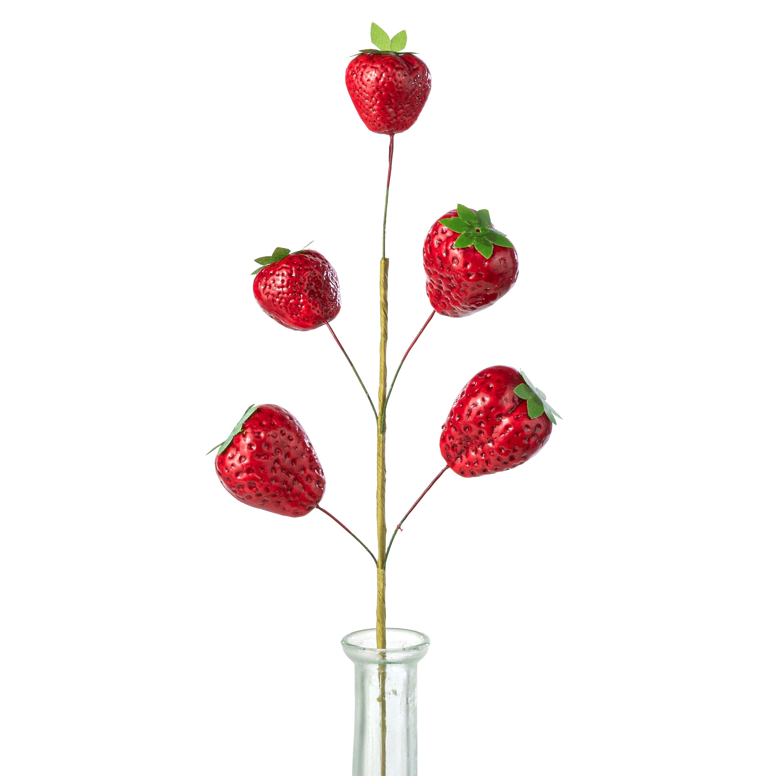 16" Artificial Strawberry Spray