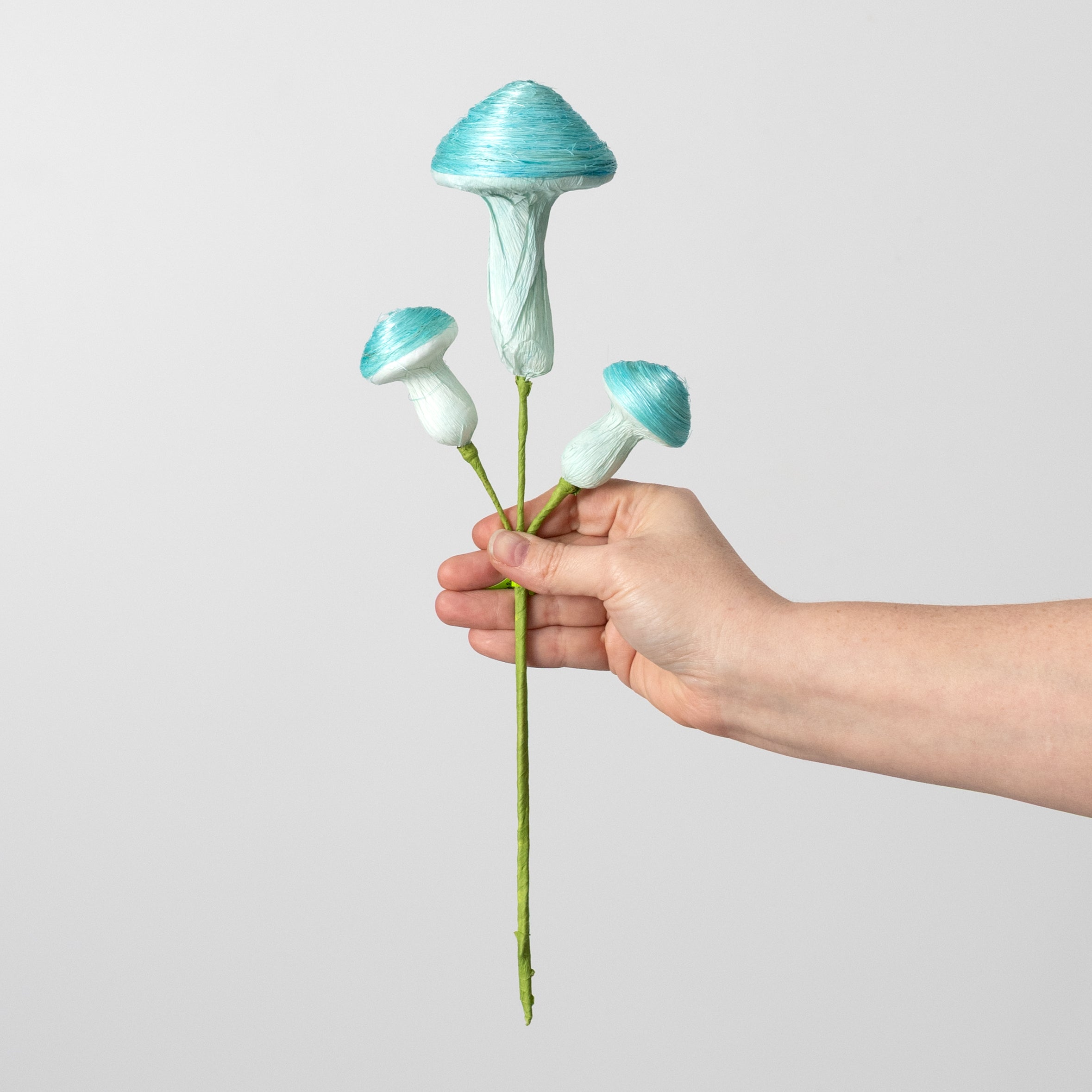14" Sisal Mushrooms Pick: Blue