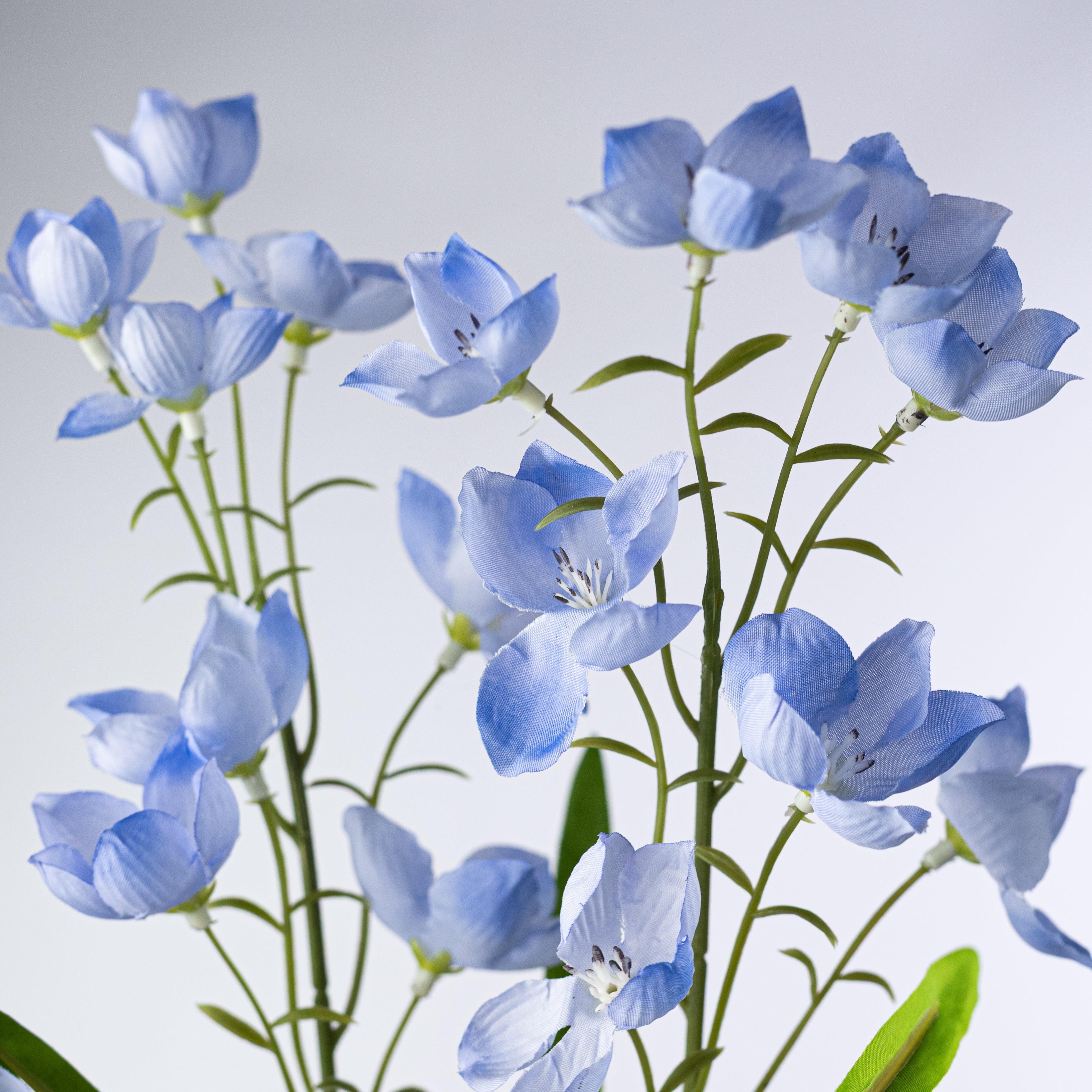 26" Parnassia Flower Spray: Periwinkle Blue