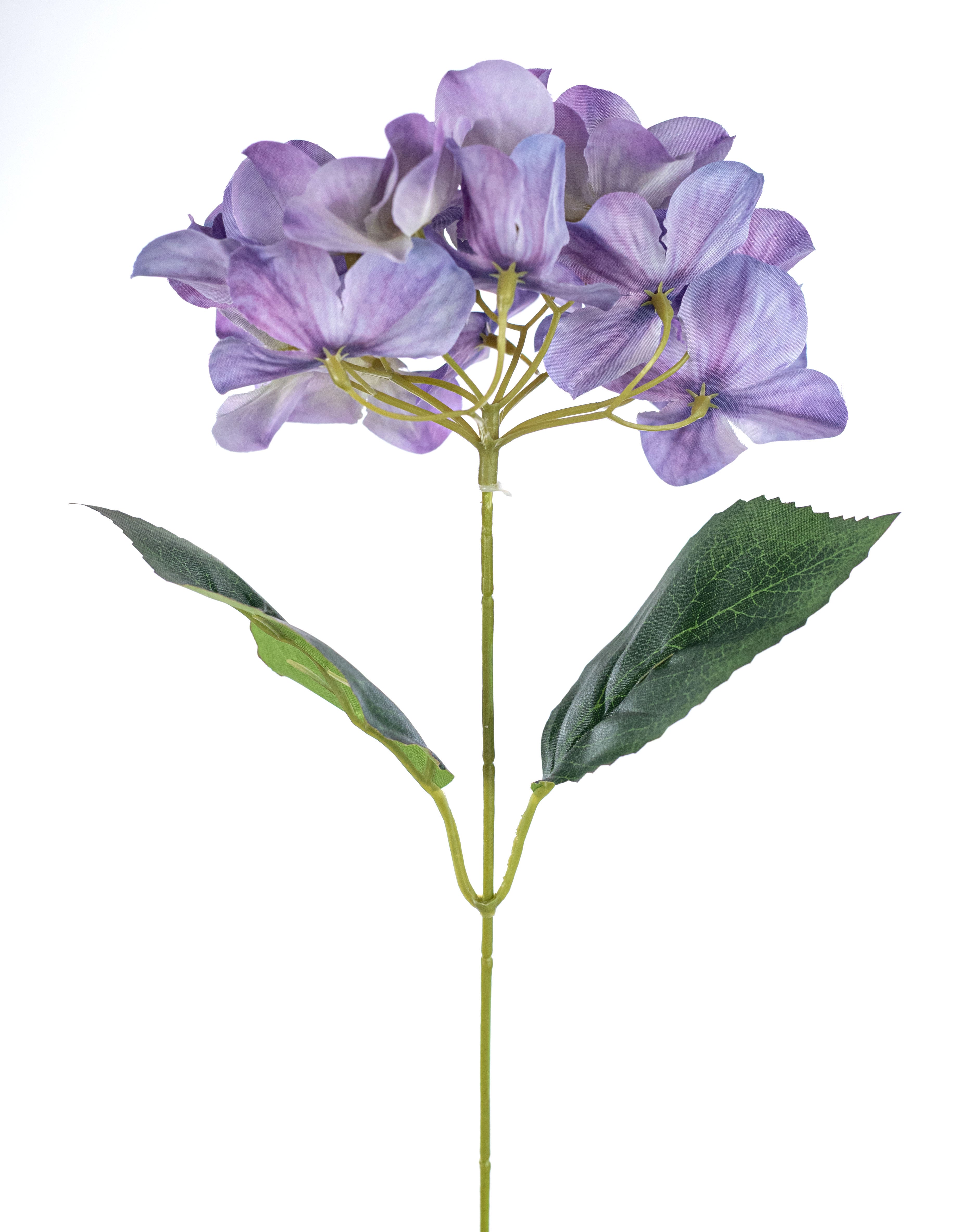 16" Fabric Hydrangea Bush: Lavender (5 Stem)