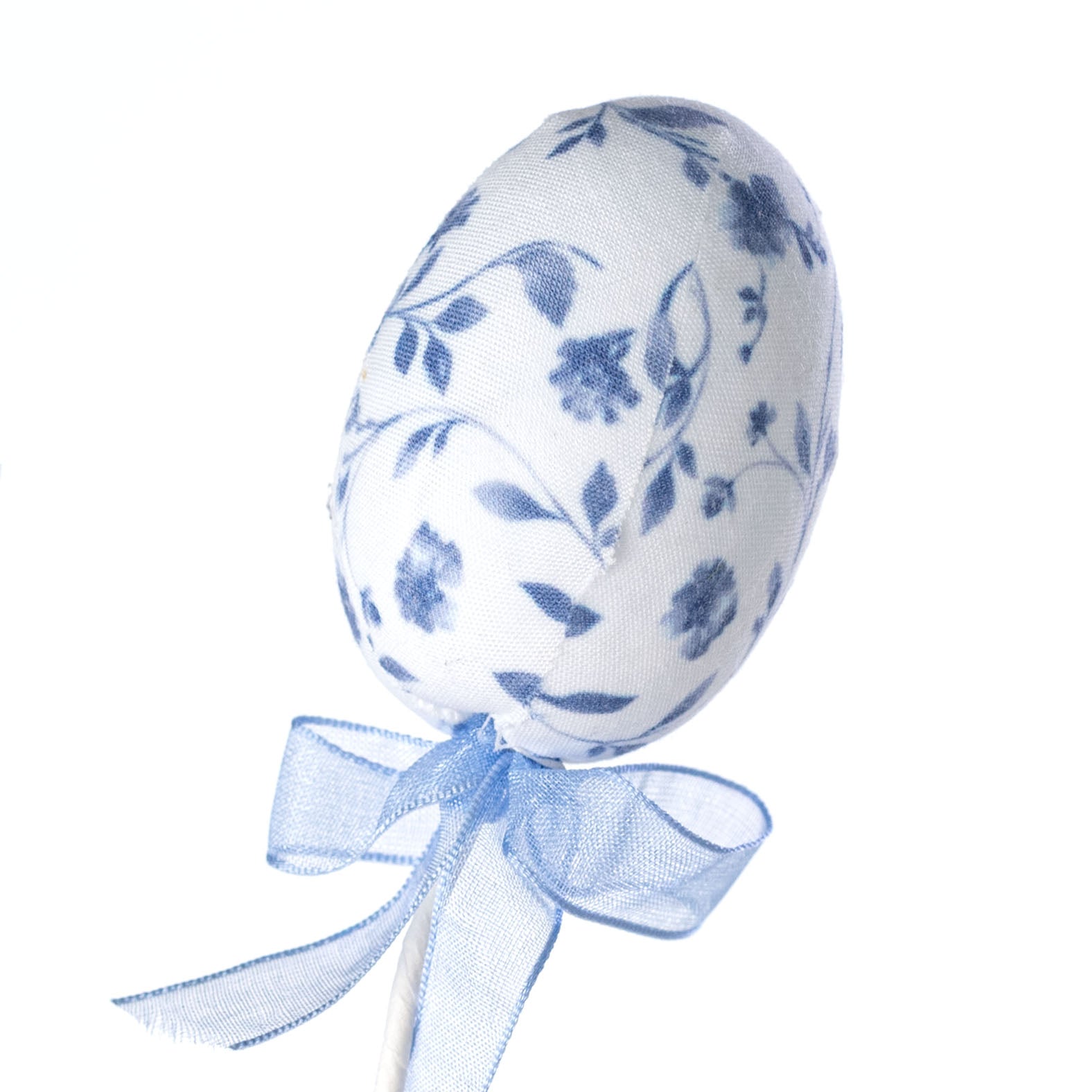 12" Chinoiserie Easter Eggs Pick: White & Blue