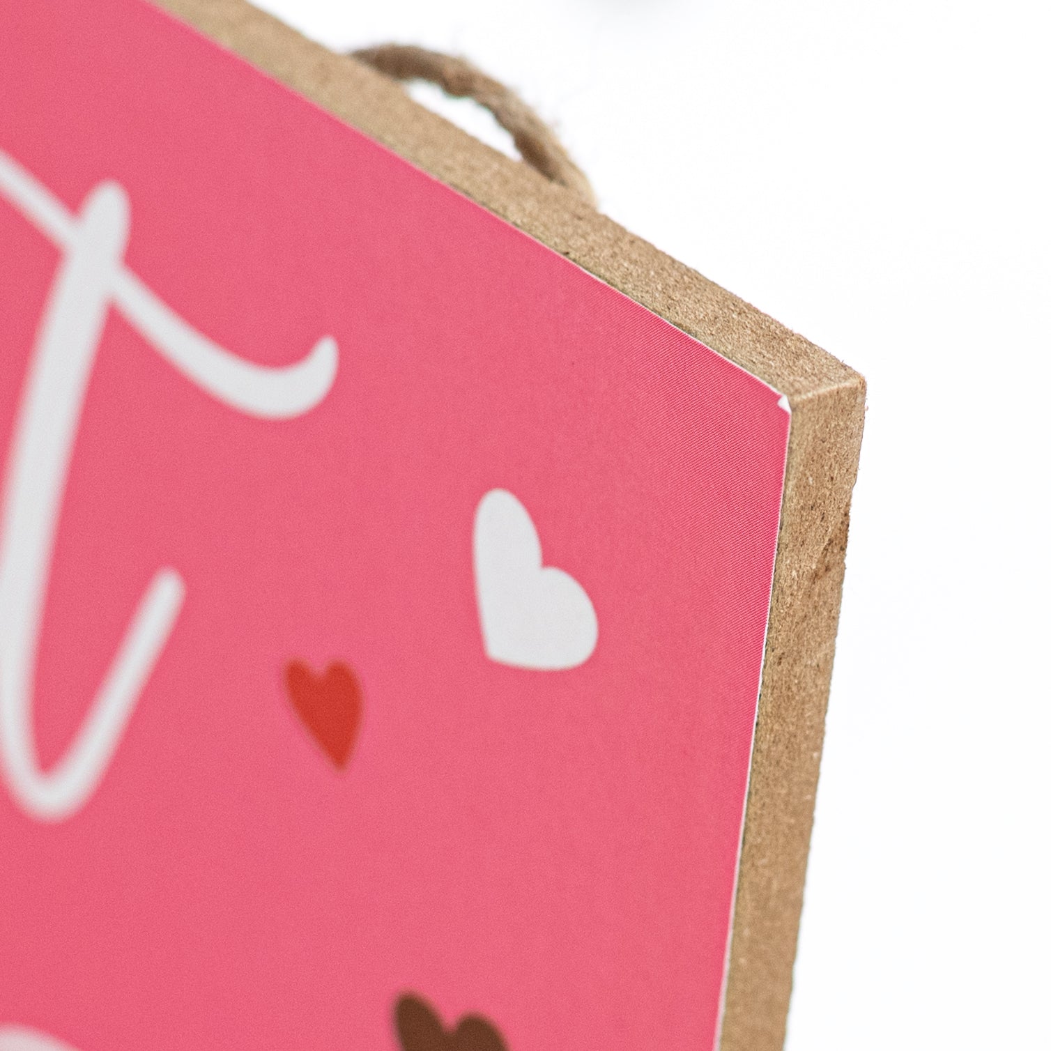 10" Square Wooden Sign: Chocolate Strawberry Love