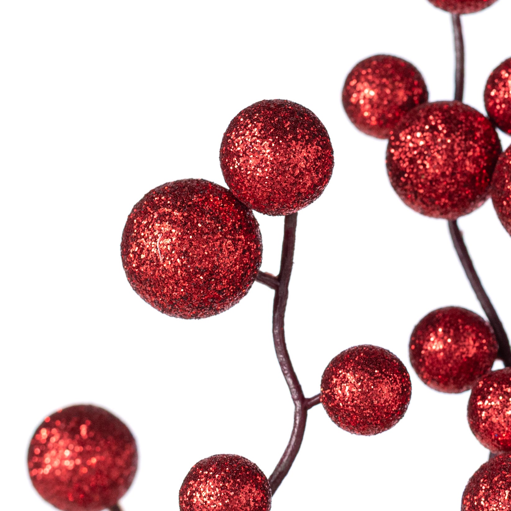 17" Mixed Glitter Ball Pick: Red