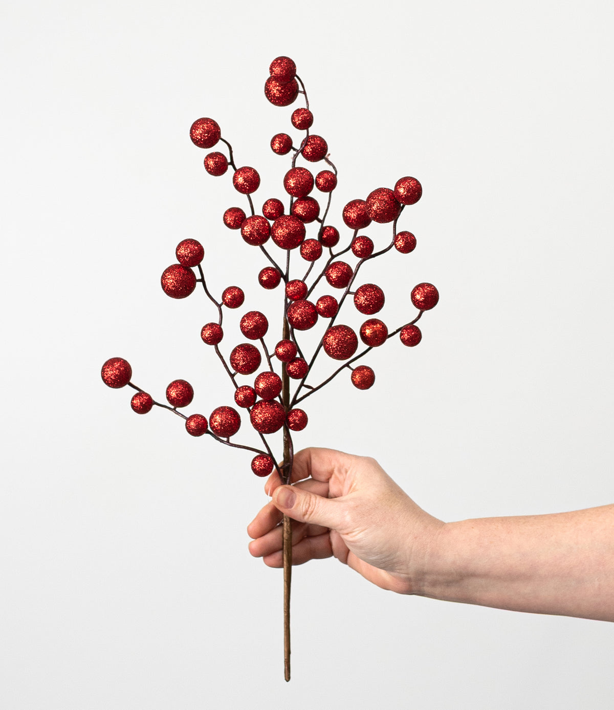17" Mixed Glitter Ball Pick: Red