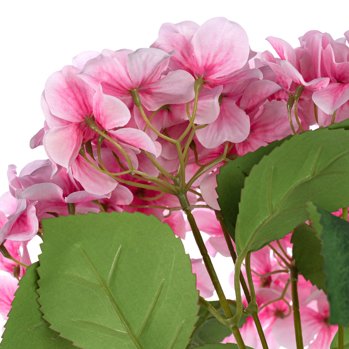 16" Fabric Hydrangea Bush: Pink (5 Stem)