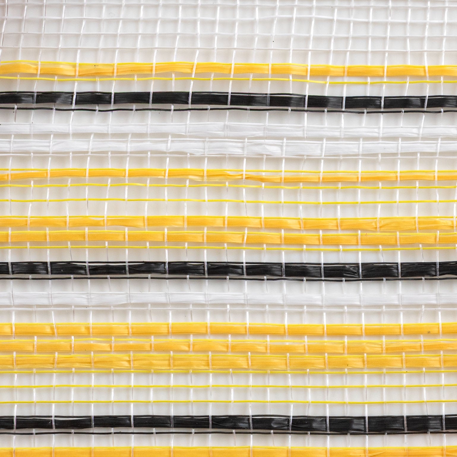 10" Vertical Wide Strip Ombre Mesh: Black, Yellow & White