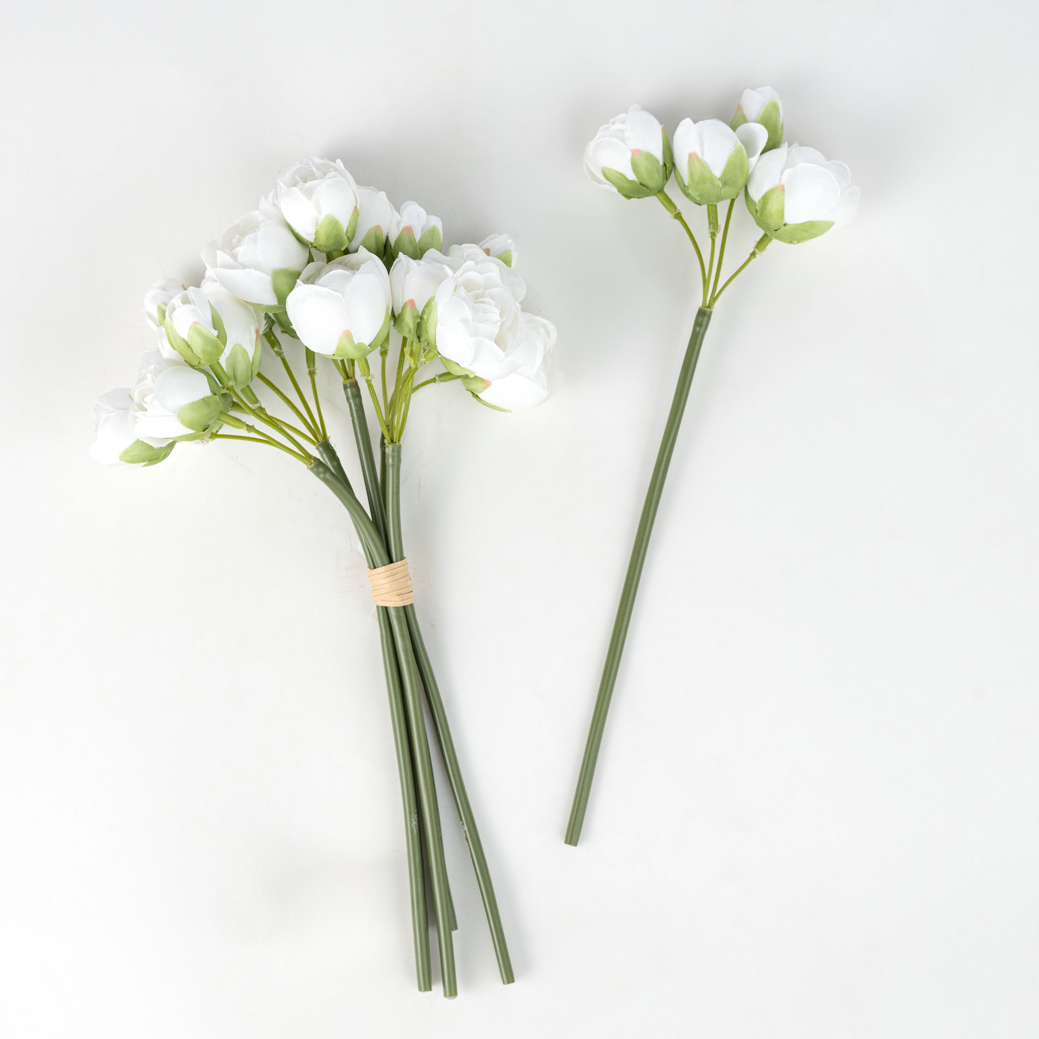 11" Mini Rose Bundle: White