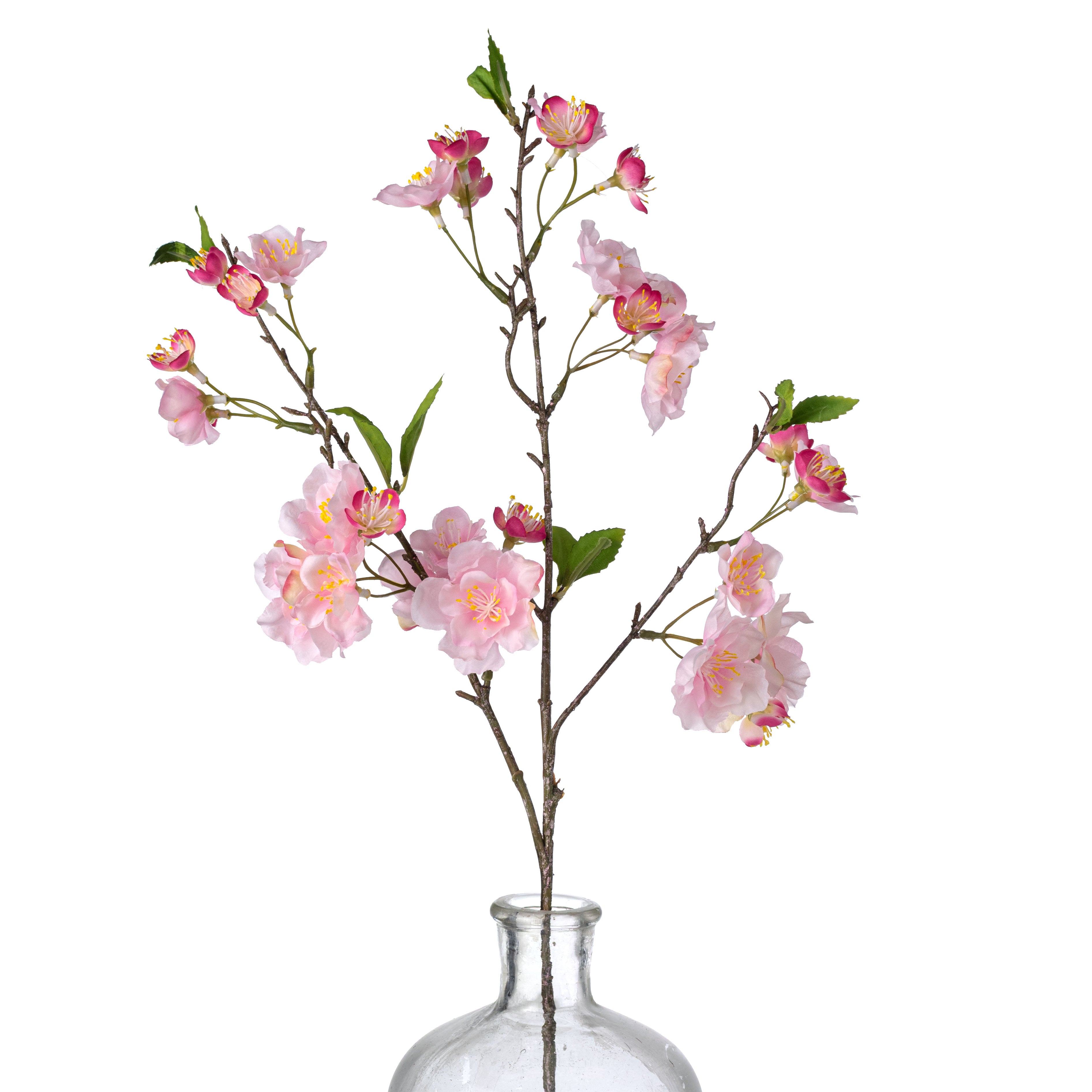 24" Artificial Cherry Blossom Spray: Pink