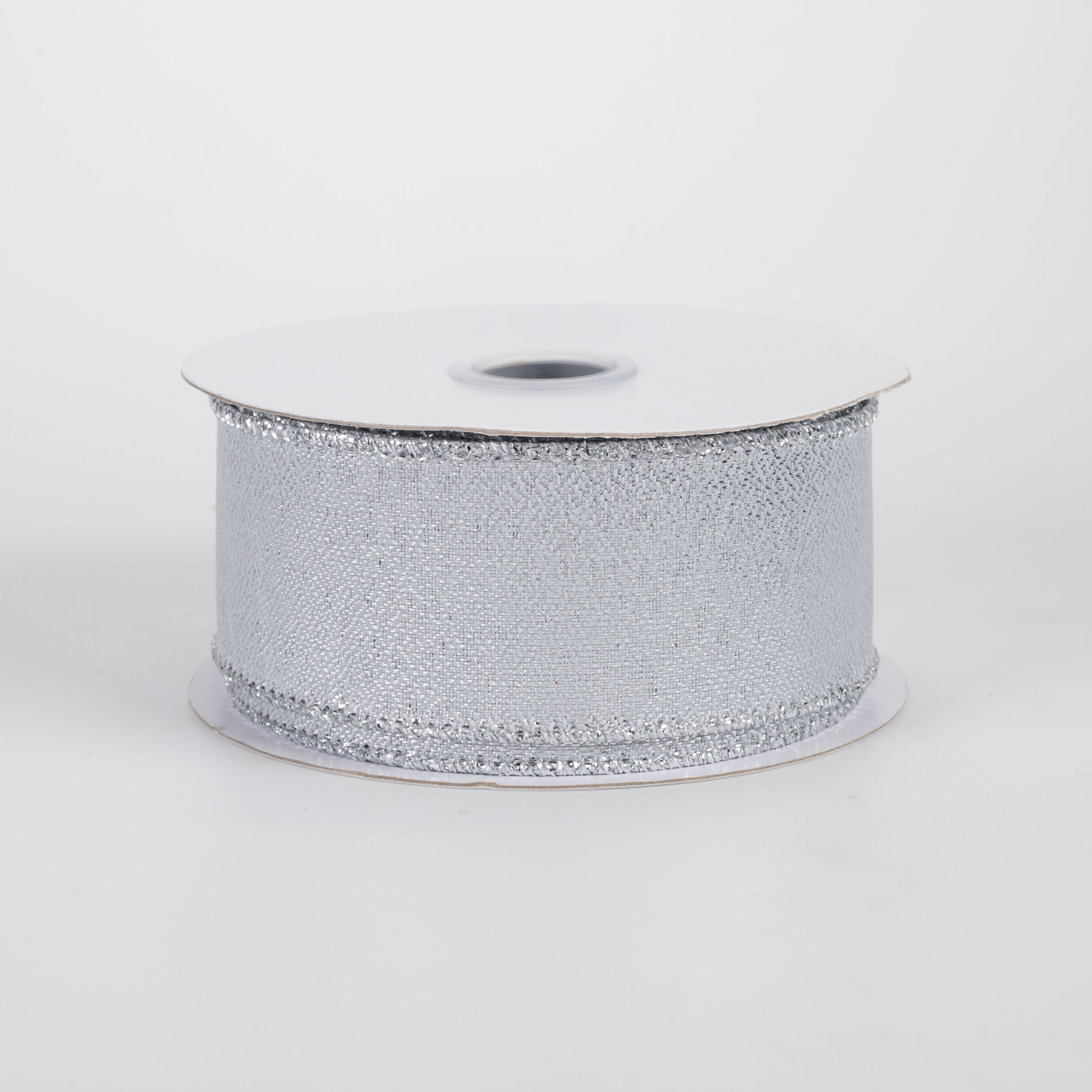 1.5" Metallic Satin Ribbon: Silver (10 Yards)