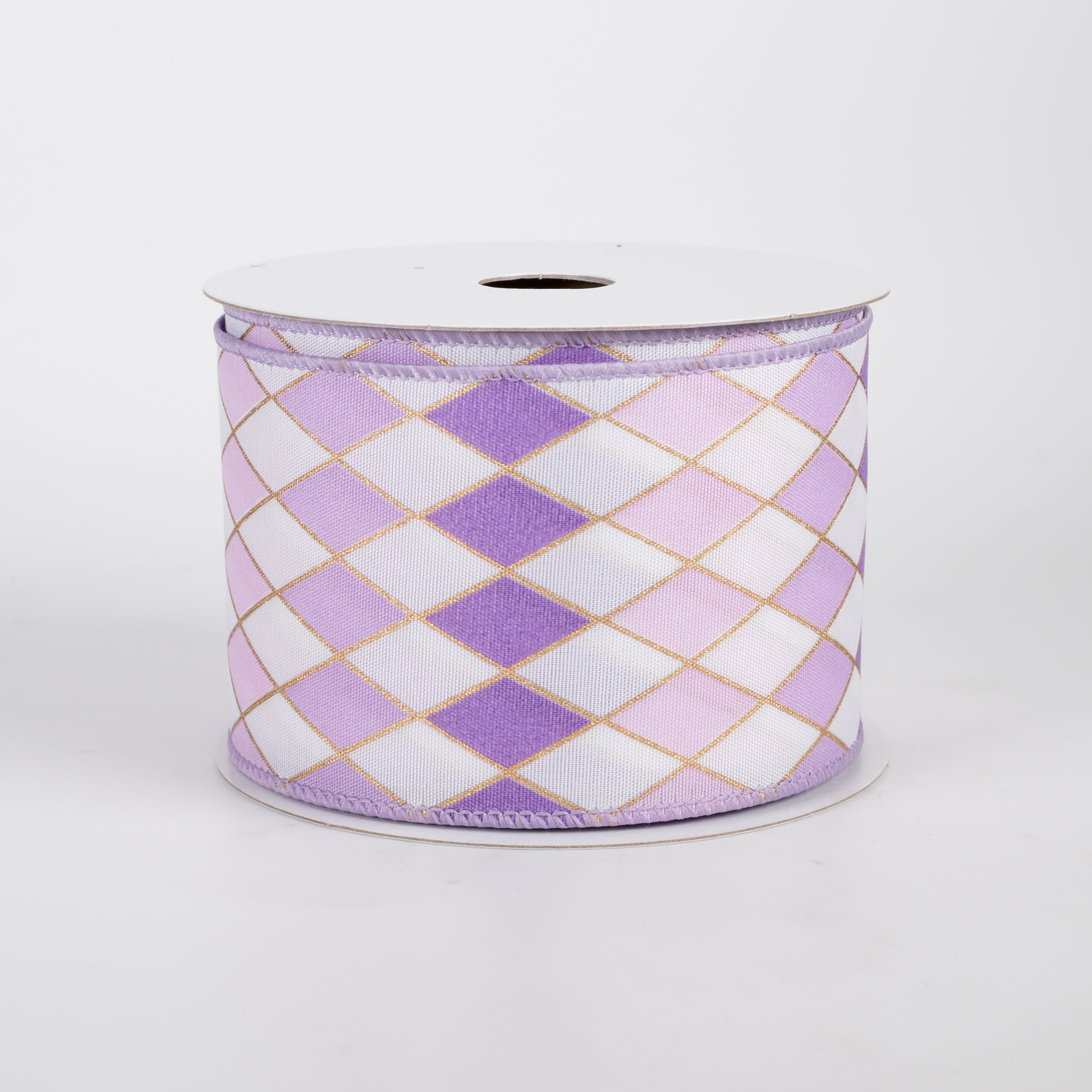 2.5" Satin Ombre Harlequin Cascade Ribbon: Lavender & Purple (10 Yards)