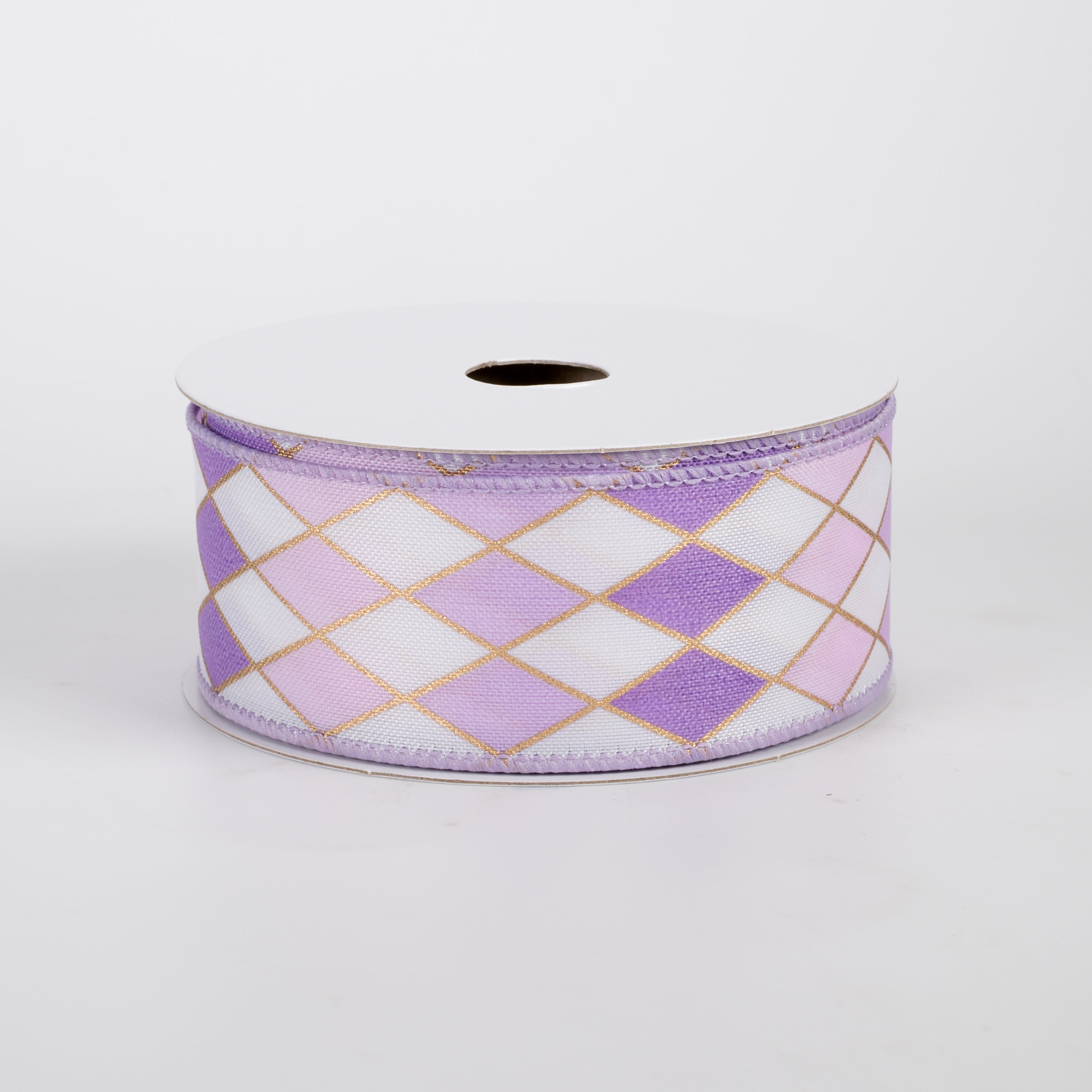 1.5" Satin Ombre Harlequin Cascade Ribbon: Lavender & Purple (10 Yards)
