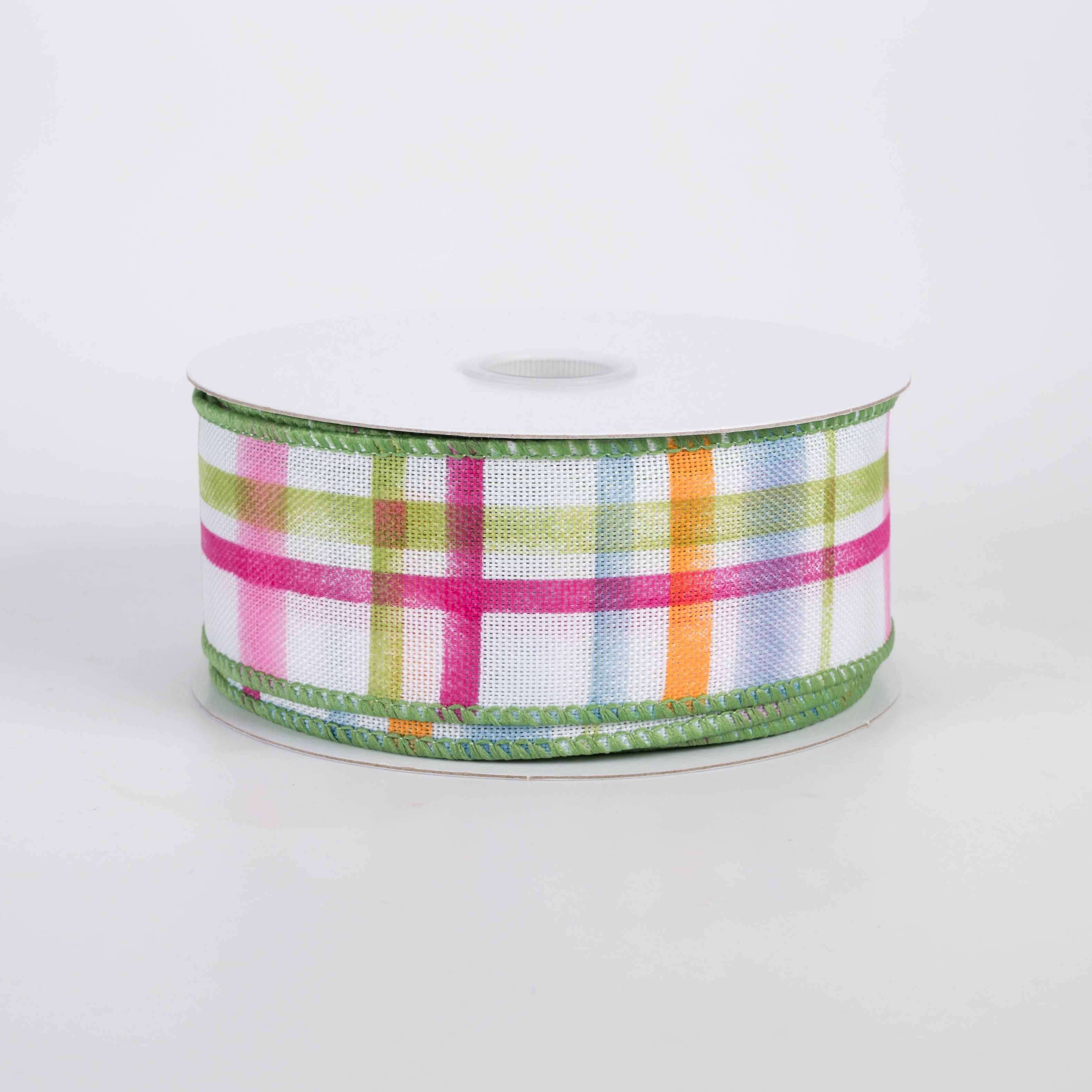 1.5" Watercolor Tuttola Plaid Ribbon: Bright Spring (10 Yards)