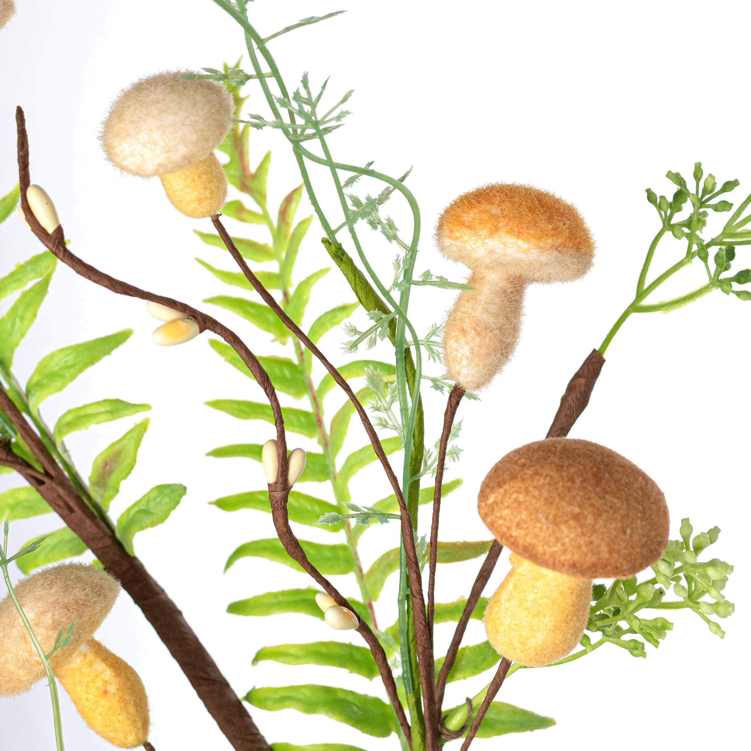 29" Mushrooms, Ferns & Pips Spray: Naturals