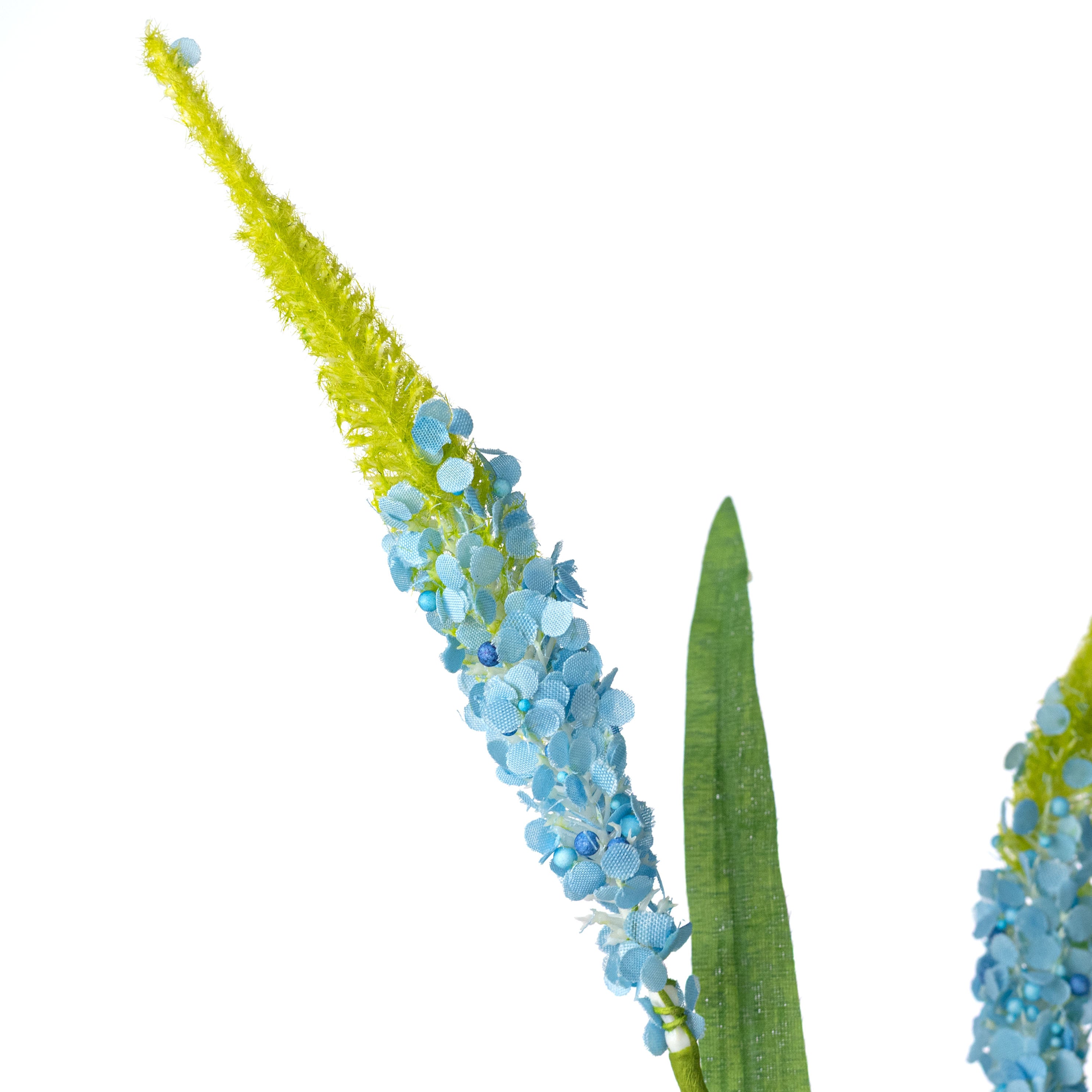 33" Beaded Salvia Flowers Spray: Blue