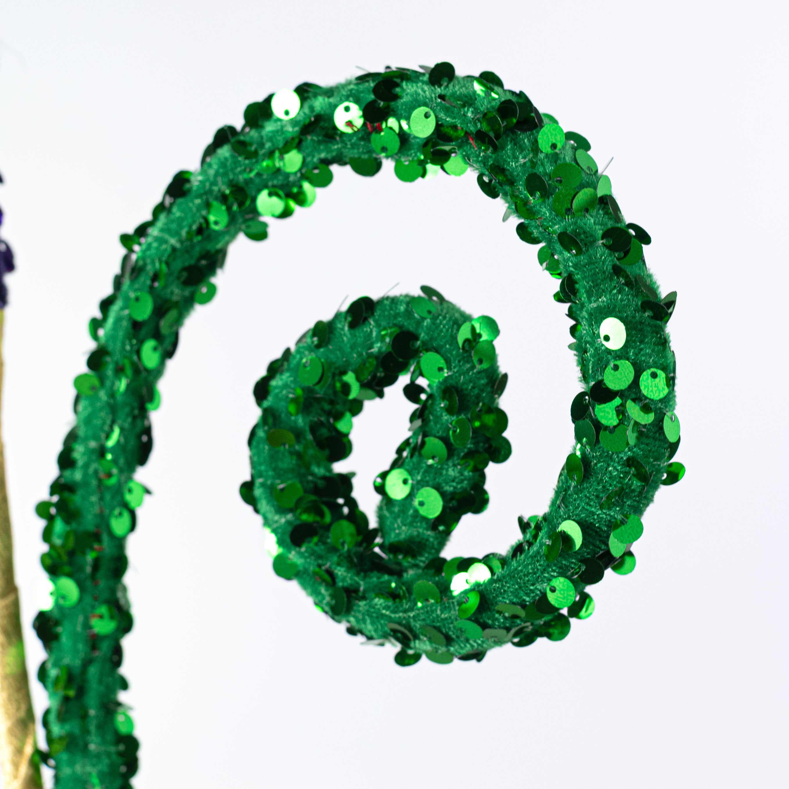 29" Sequin Curl Loop Spray: Mardi Gras