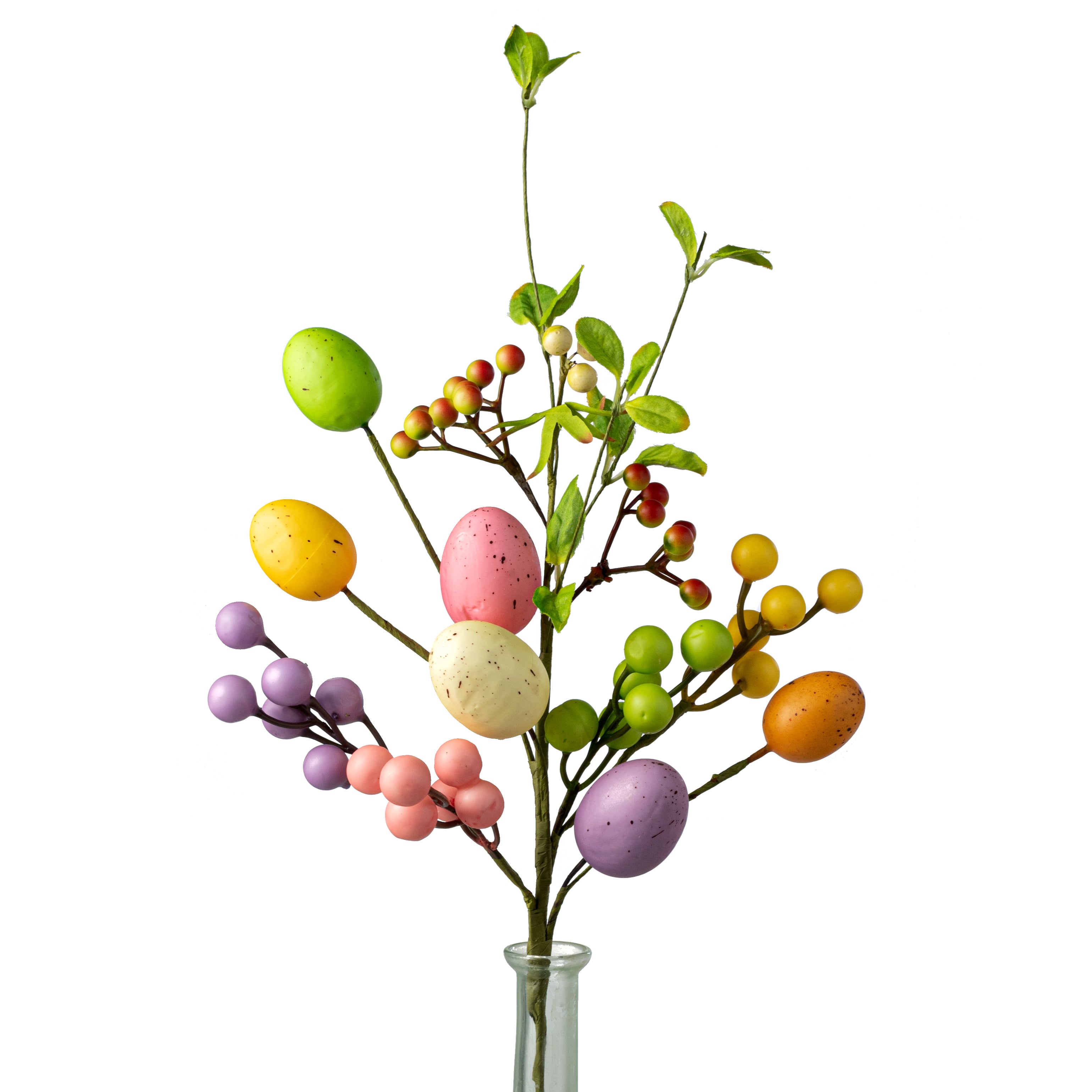 20" Mixed Easter Eggs & Berries Spray