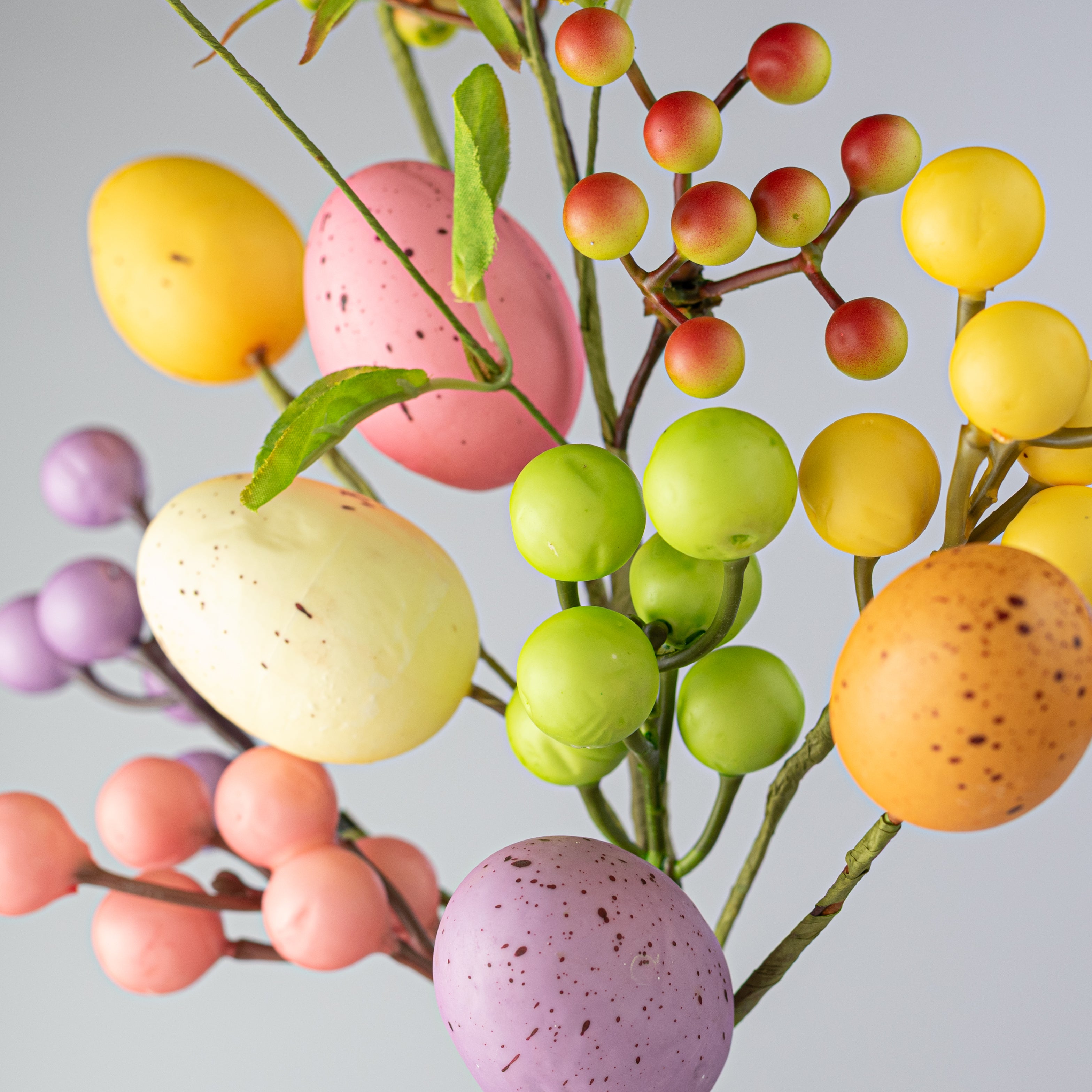 20" Mixed Easter Eggs & Berries Spray