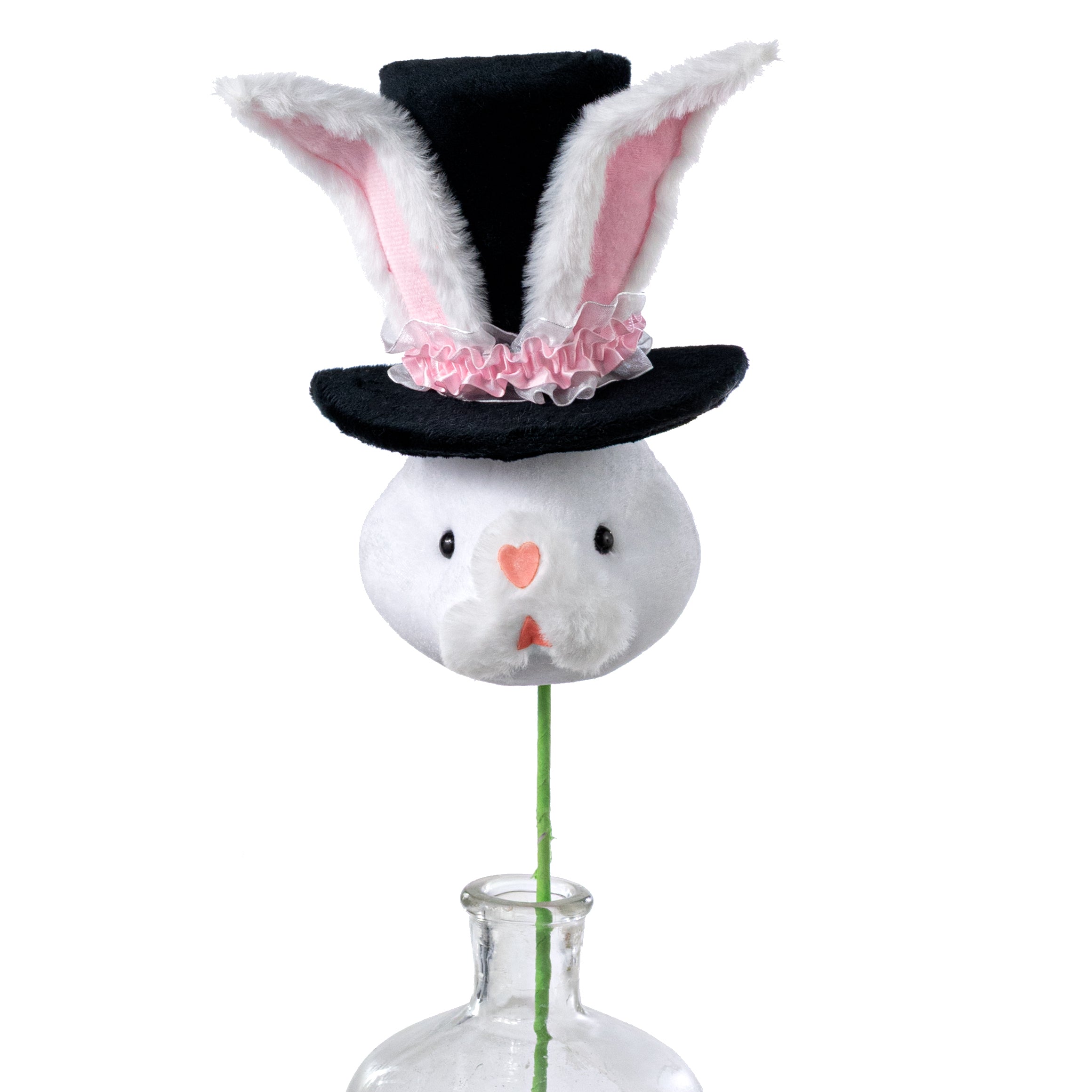21" Bunny Head & Top Hat Spray: Black