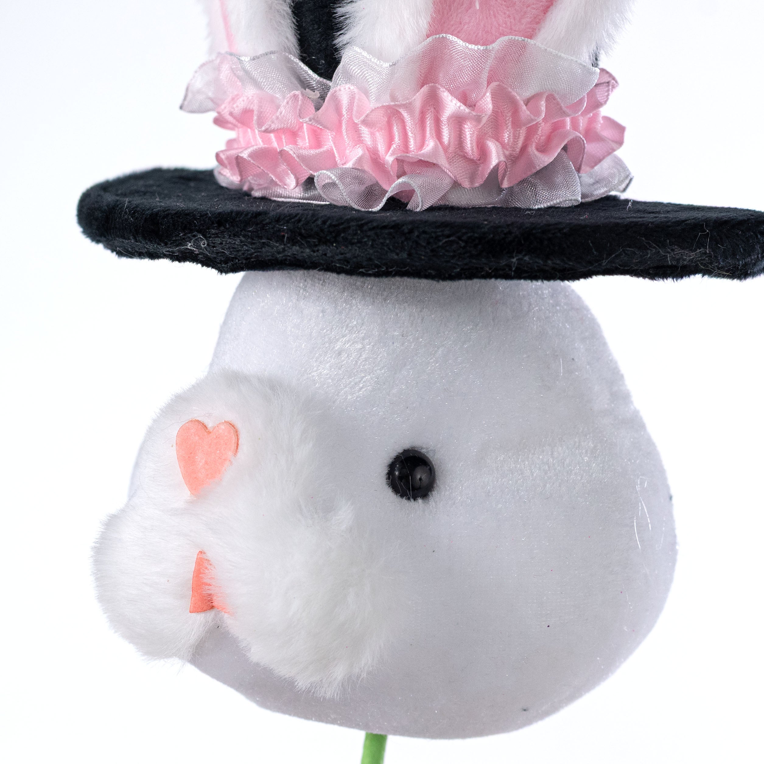 21" Bunny Head & Top Hat Spray: Black