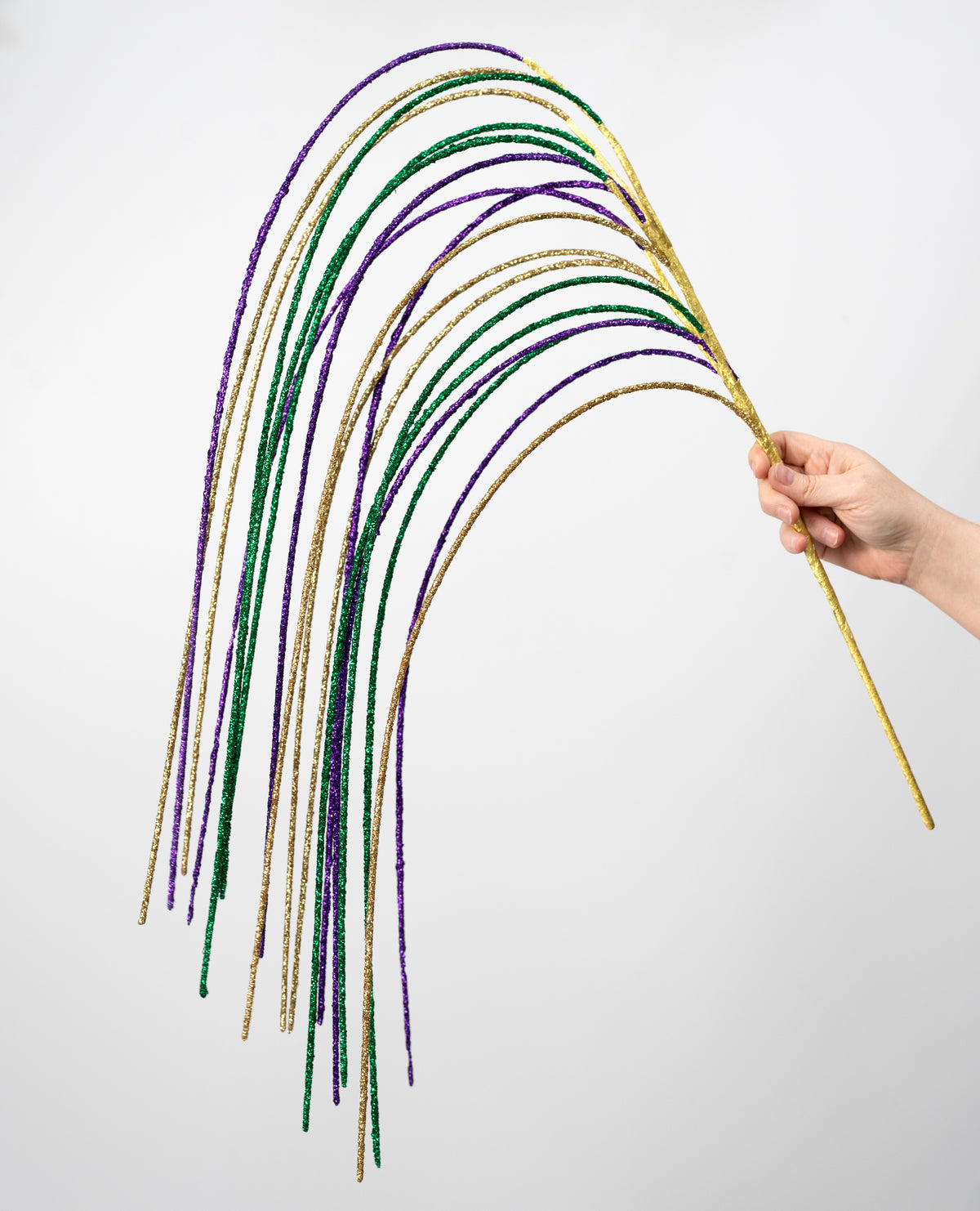 46" Hanging Glitter Bead Spray: Mardi Gras