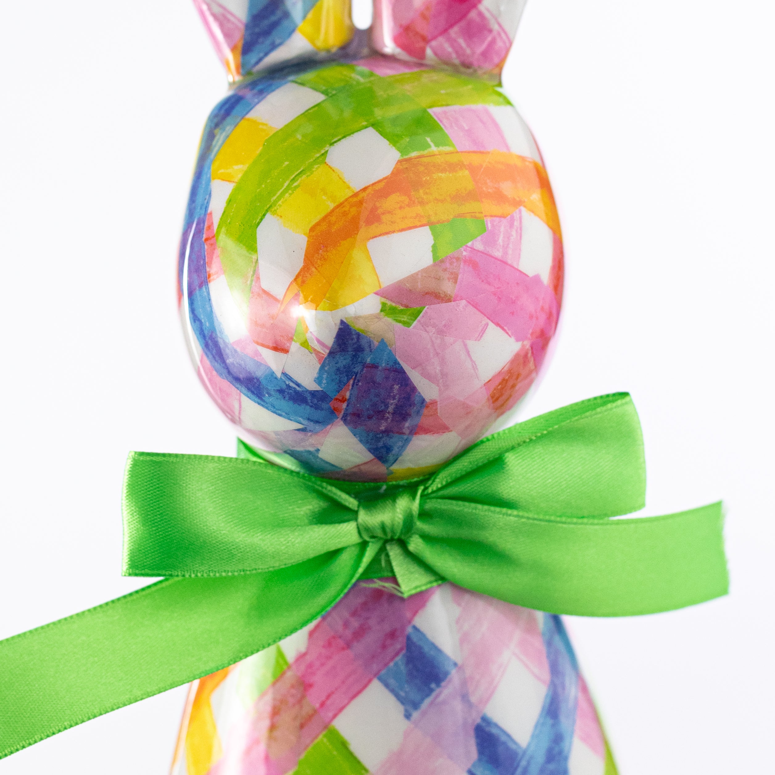 12" Modern Bunny Decor: Spring Plaid