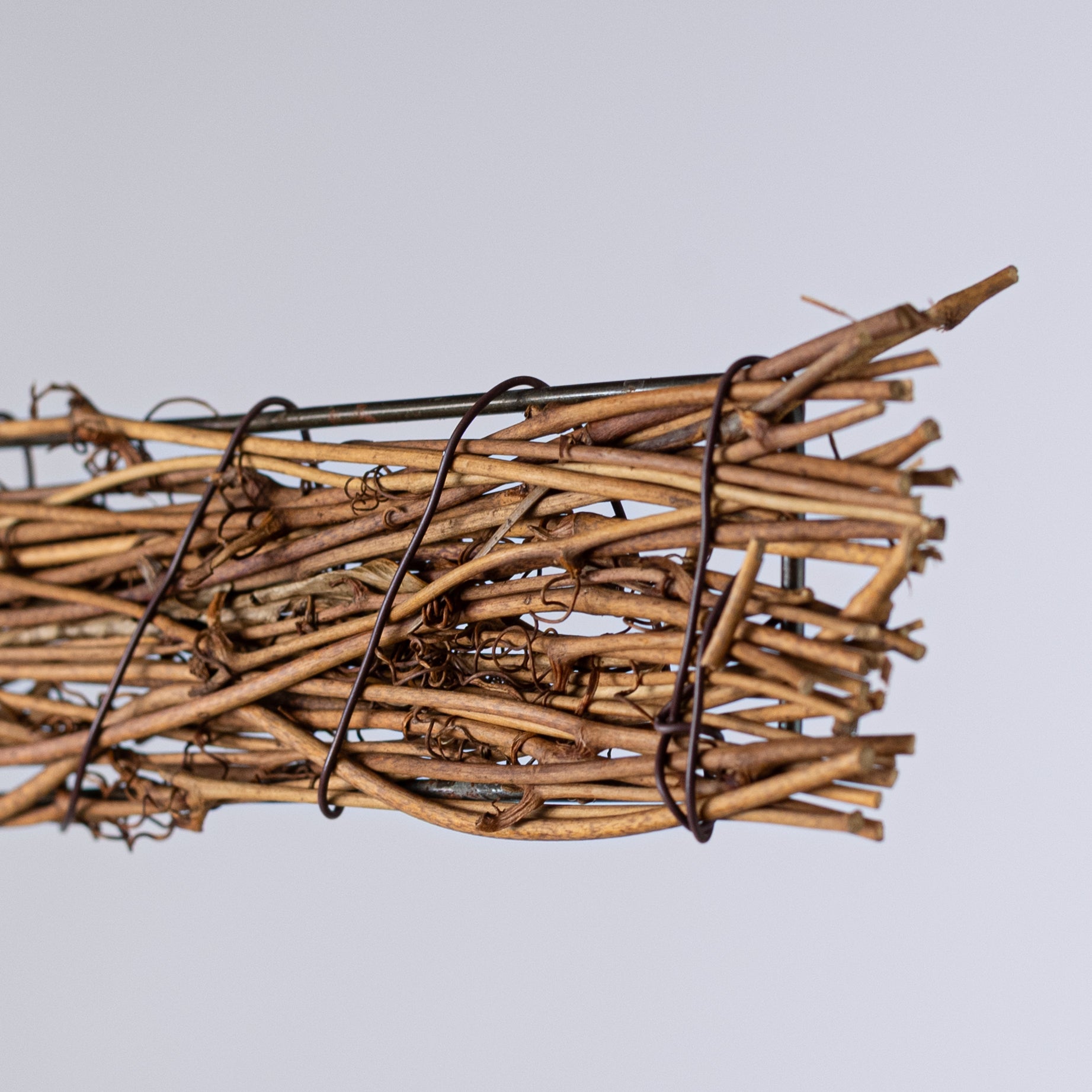 18" Rattan Twig Cross: Natural