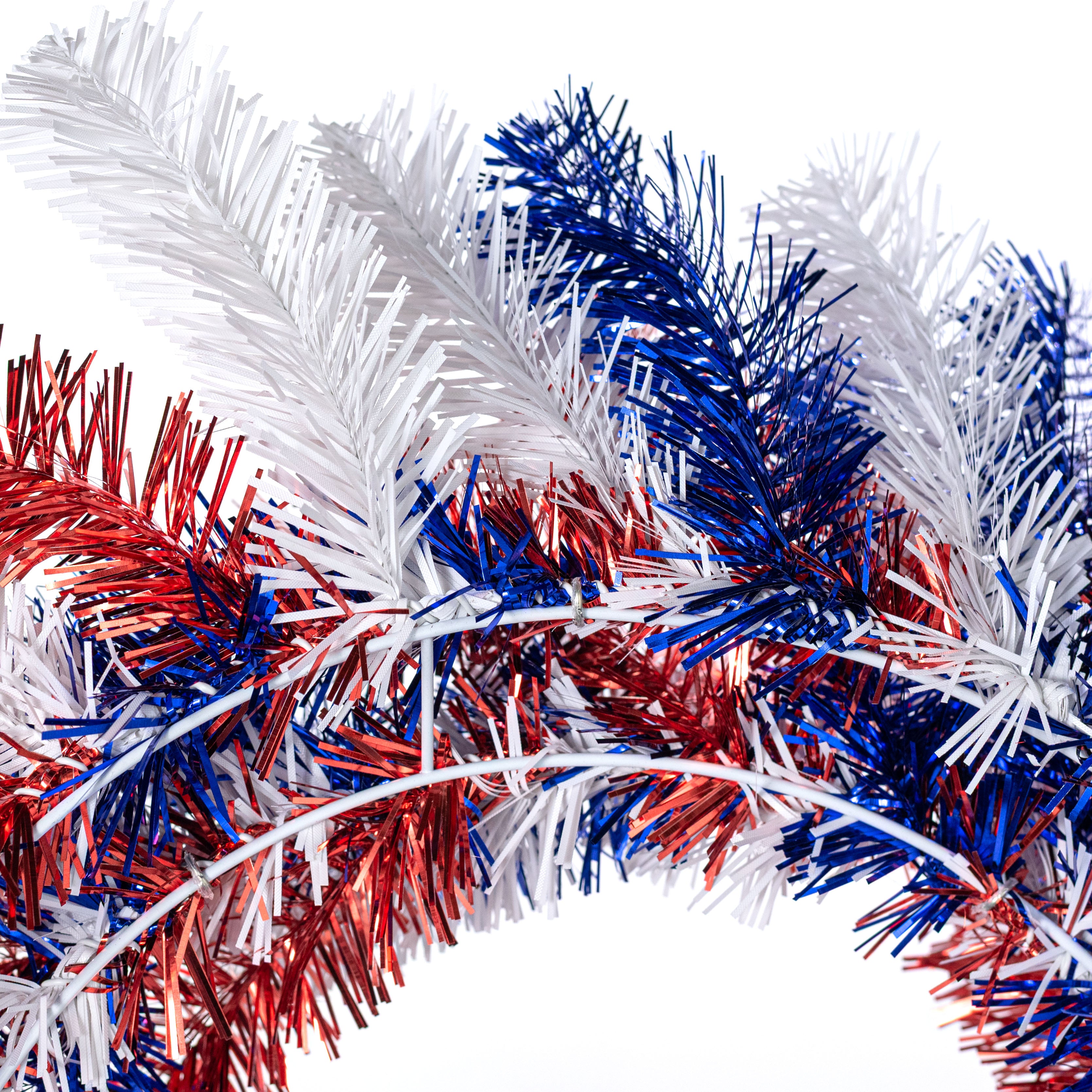 24" Pine Wreath: Red, White & Blue Mix (96 Tips)