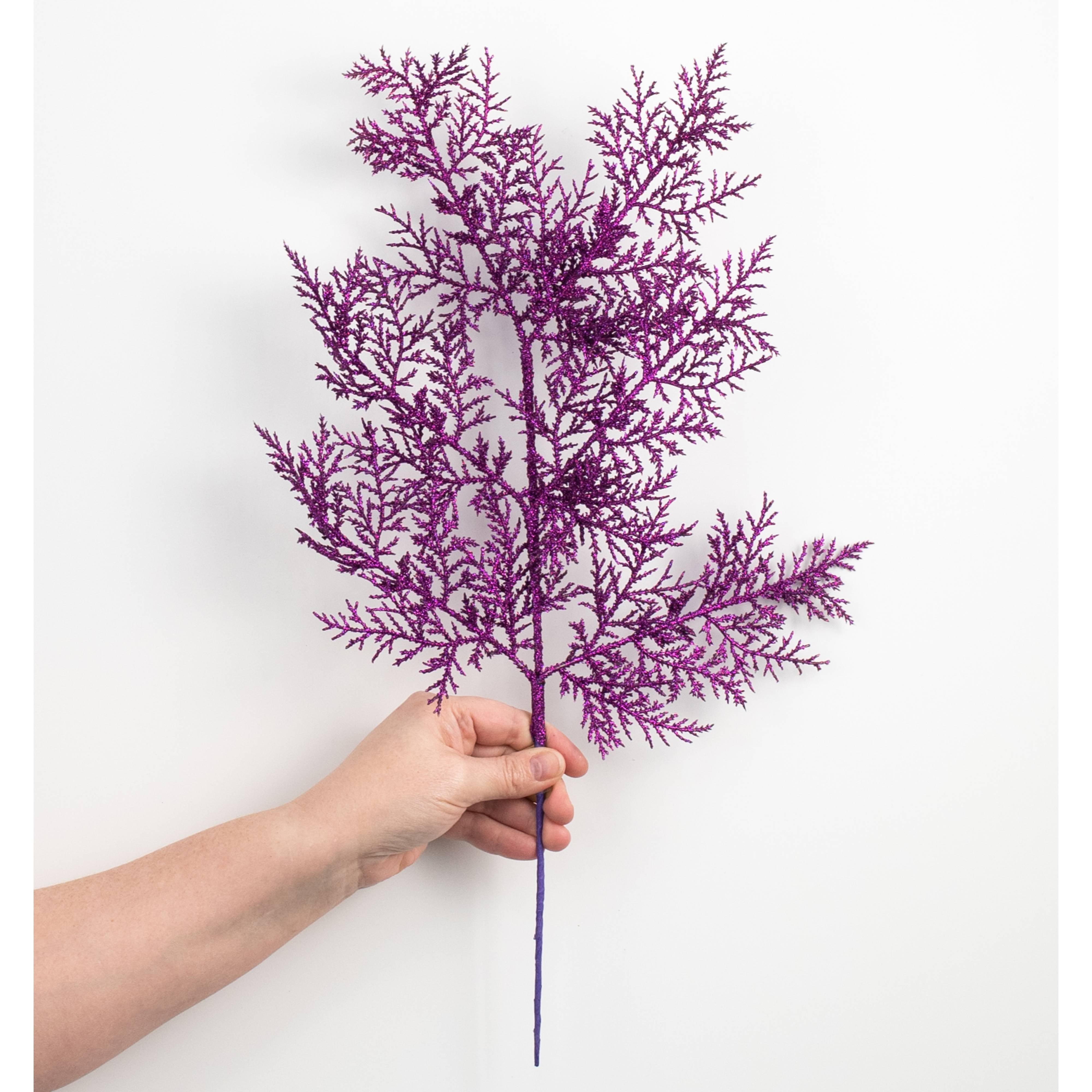 19" Incense Cedar Glitter Spray: Purple detail photo 3