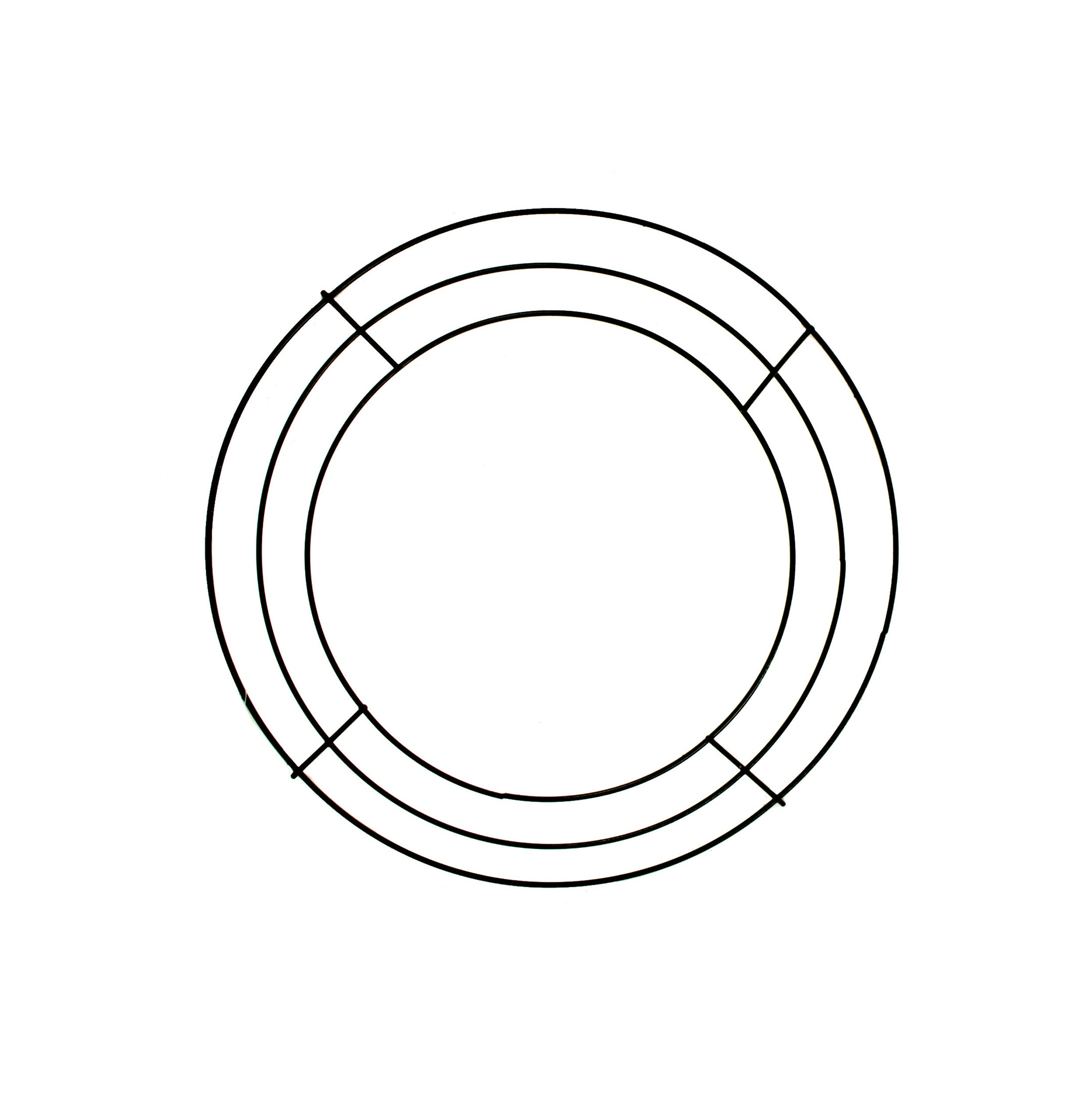 10-inch Wire Wreath Form: 3-Wire Black Item Number: MD005202