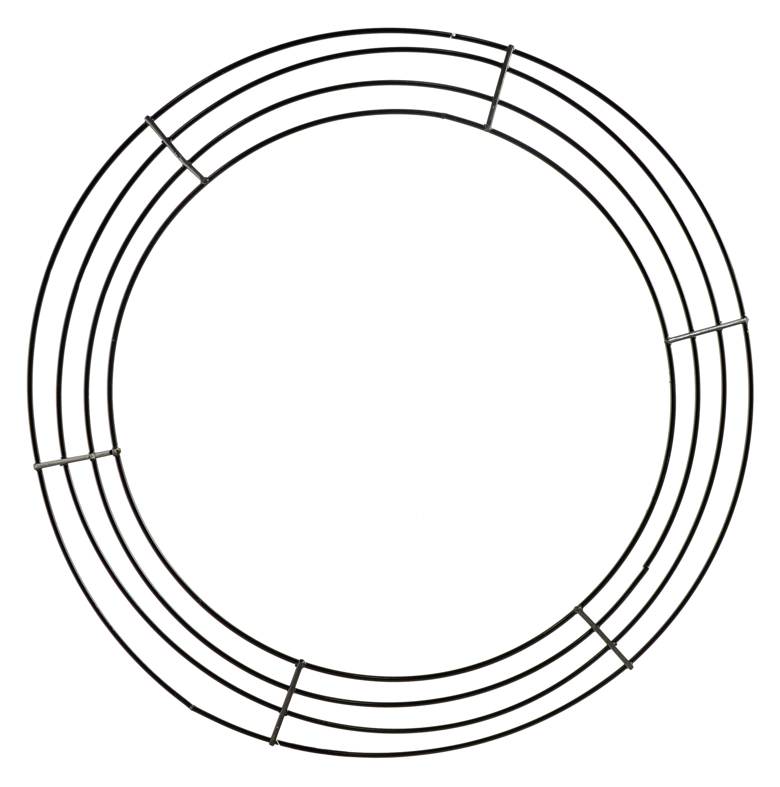 16-inch Wire Wreath Form: 4-Wire Black Item Number: MD008202