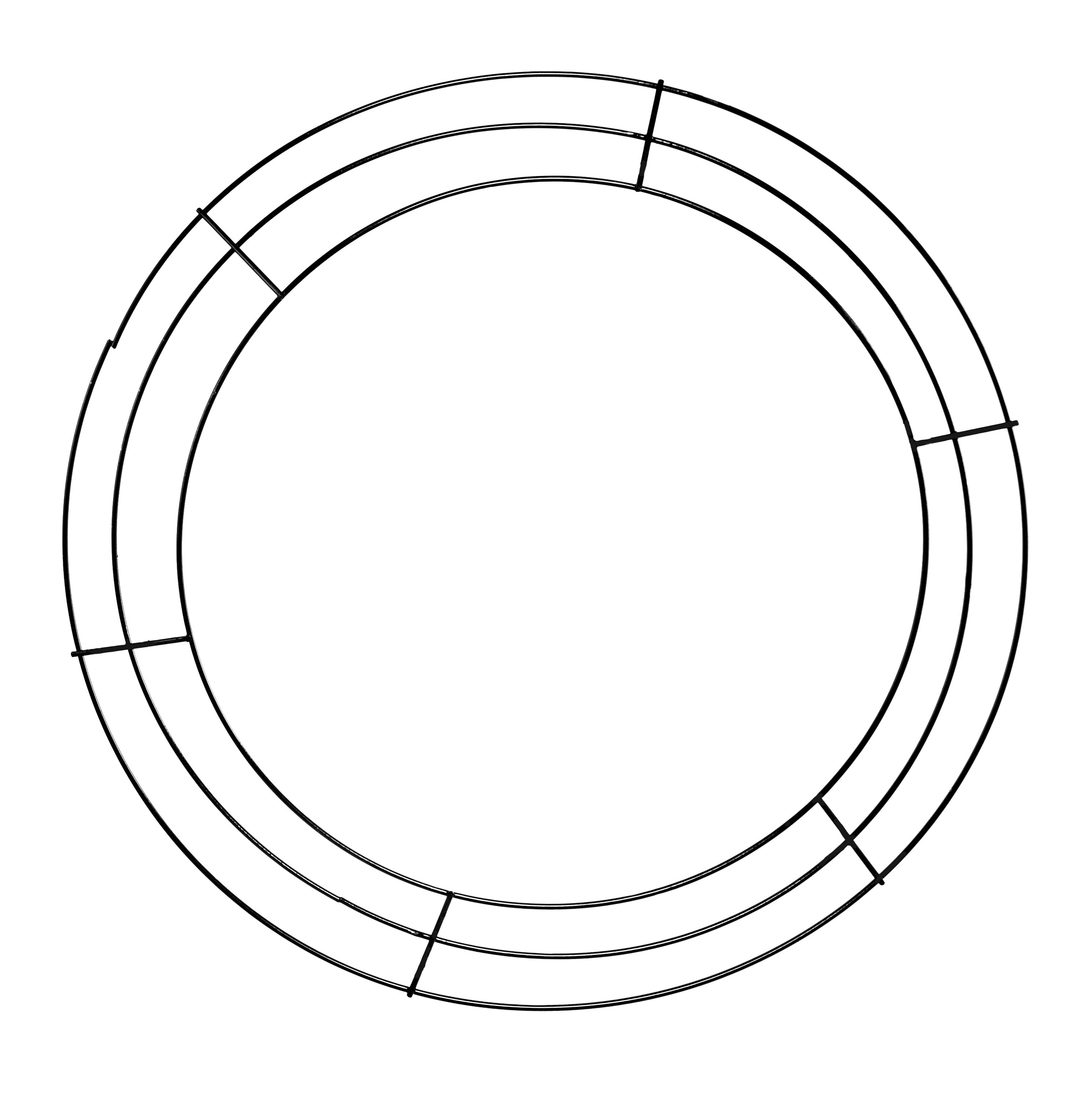16-inch Wire Wreath Form: 3-Wire Black Item Number: MD005502
