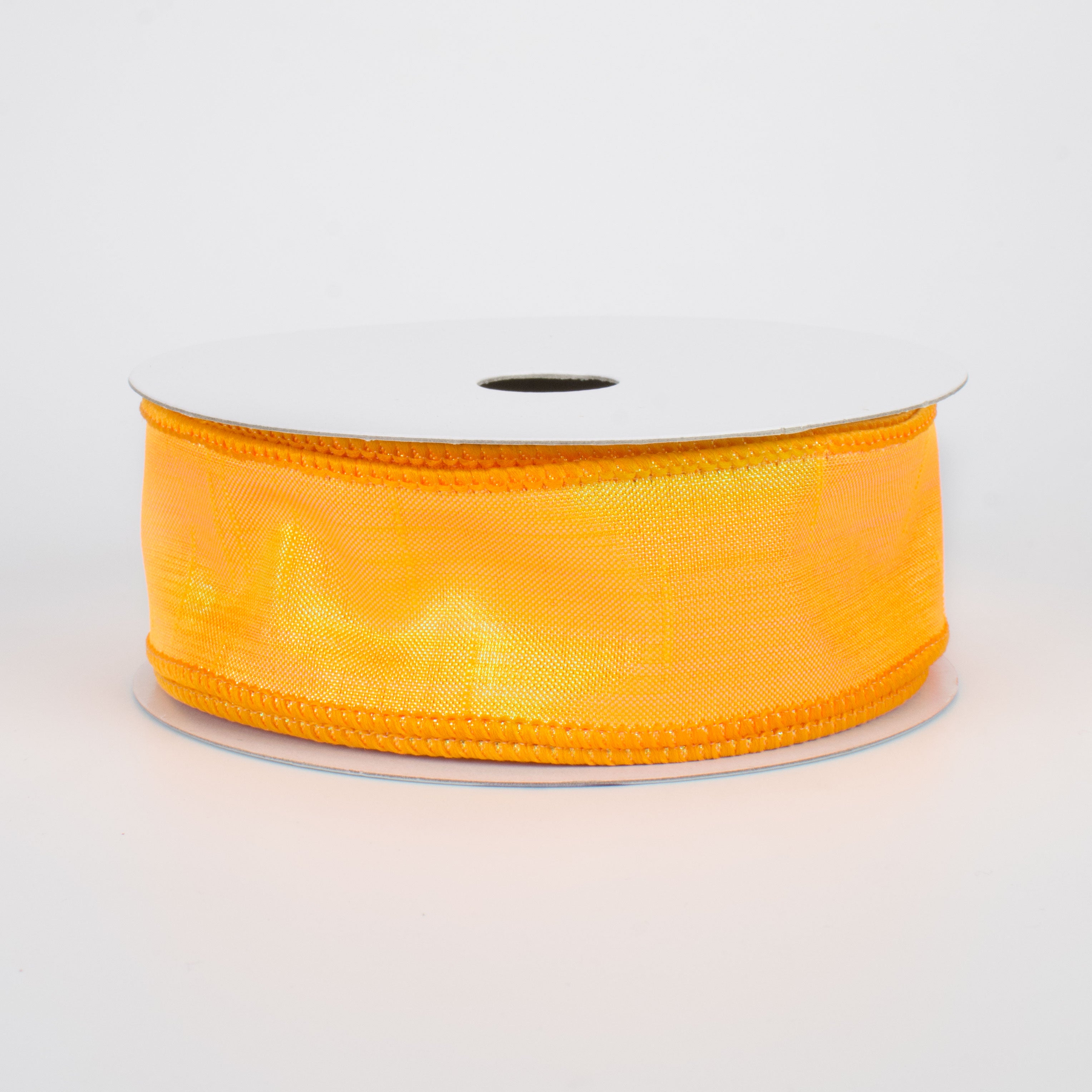 1.5" Iridescent Dupioni Ribbon: Orange (10 Yards)