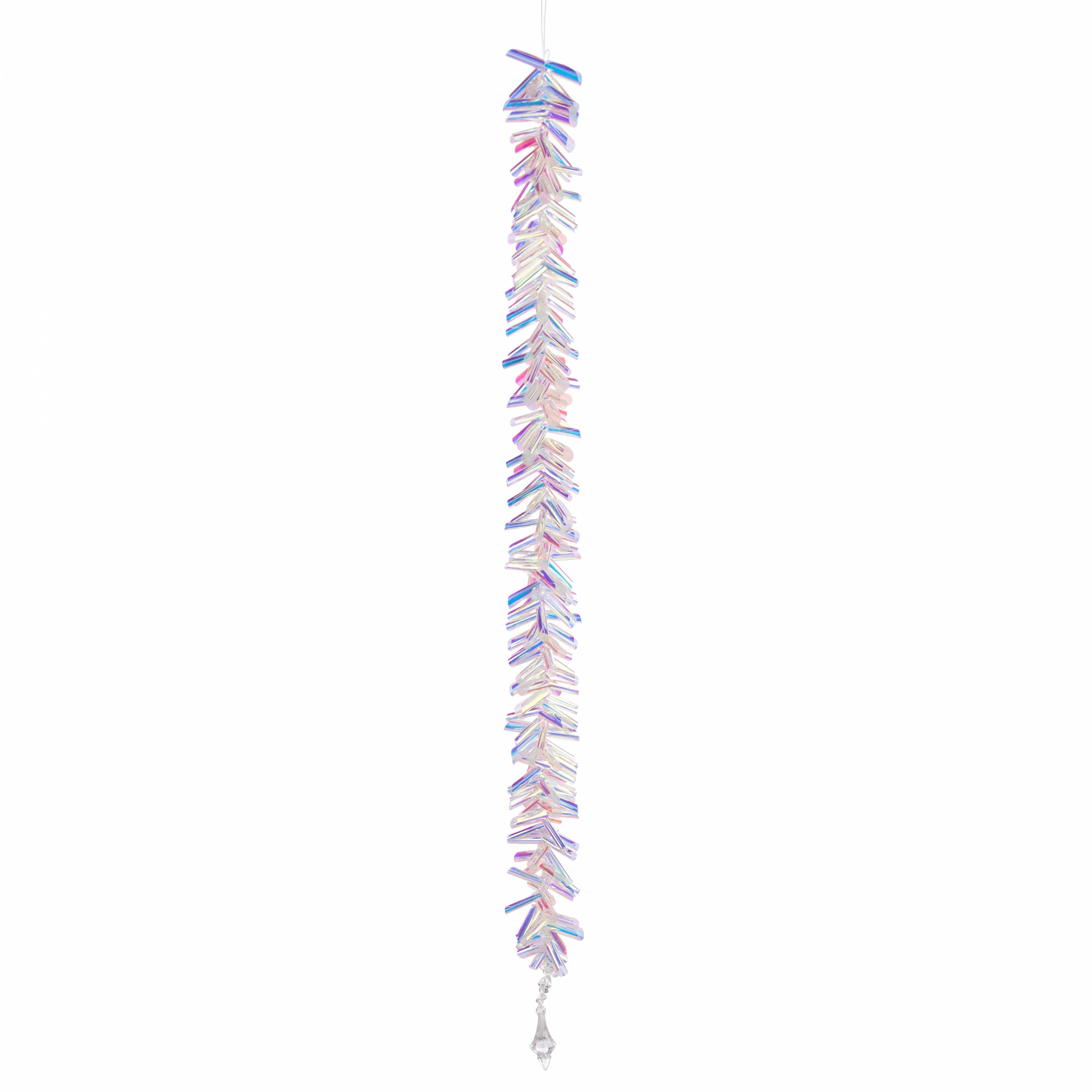 28" Iridescent Foil Icicle Ornament Item Number: XN0409-IR