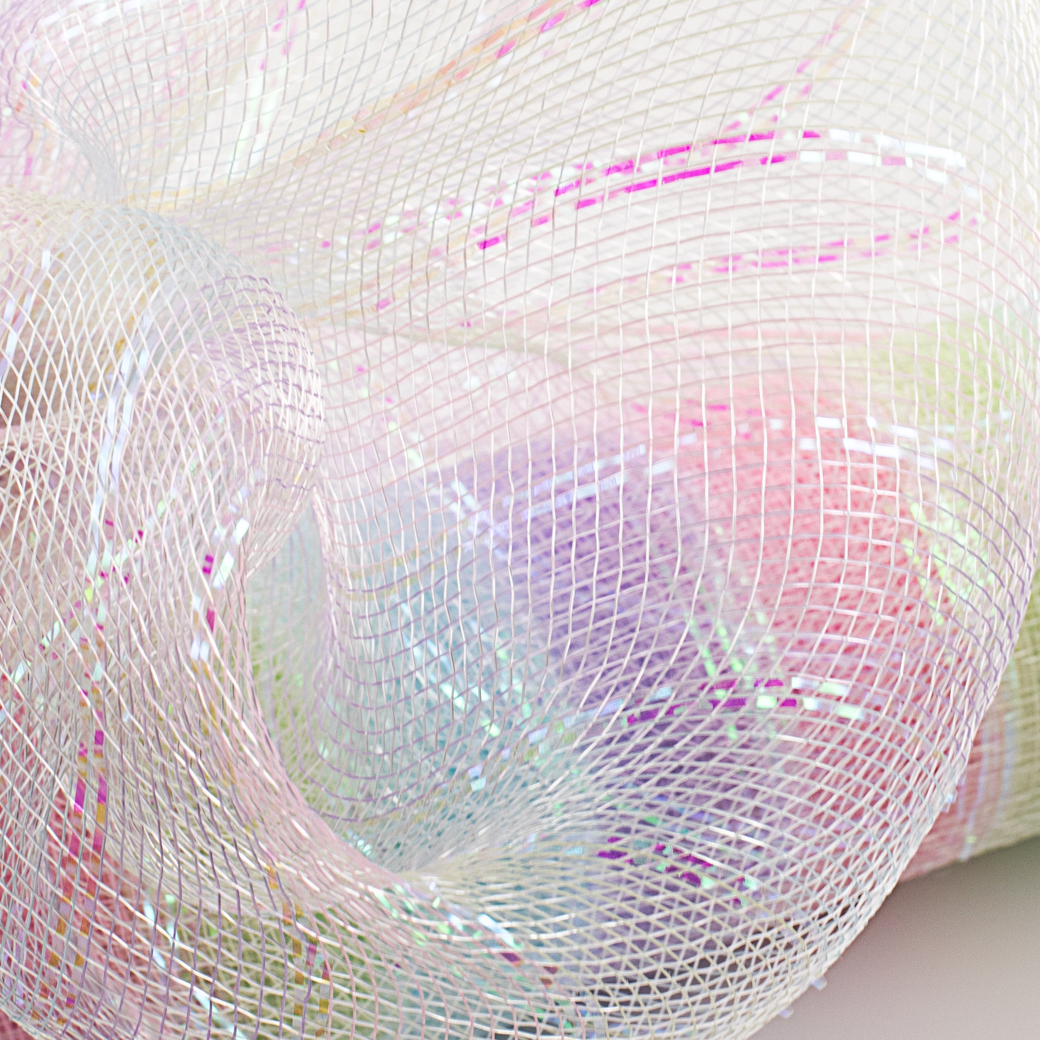 21" Iridescent Metallic Mesh: Pastels Lifestyle Photo