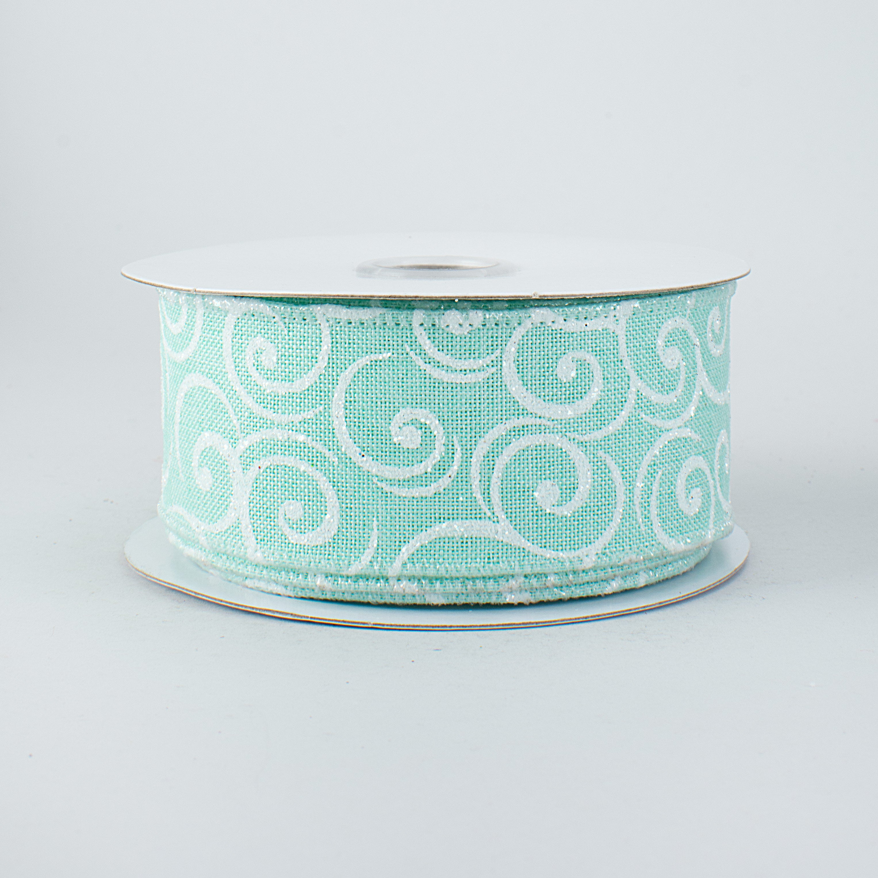 1.5" Iridescent Swirl Ribbon: Mint (10 Yards) Item Number: X761809-45