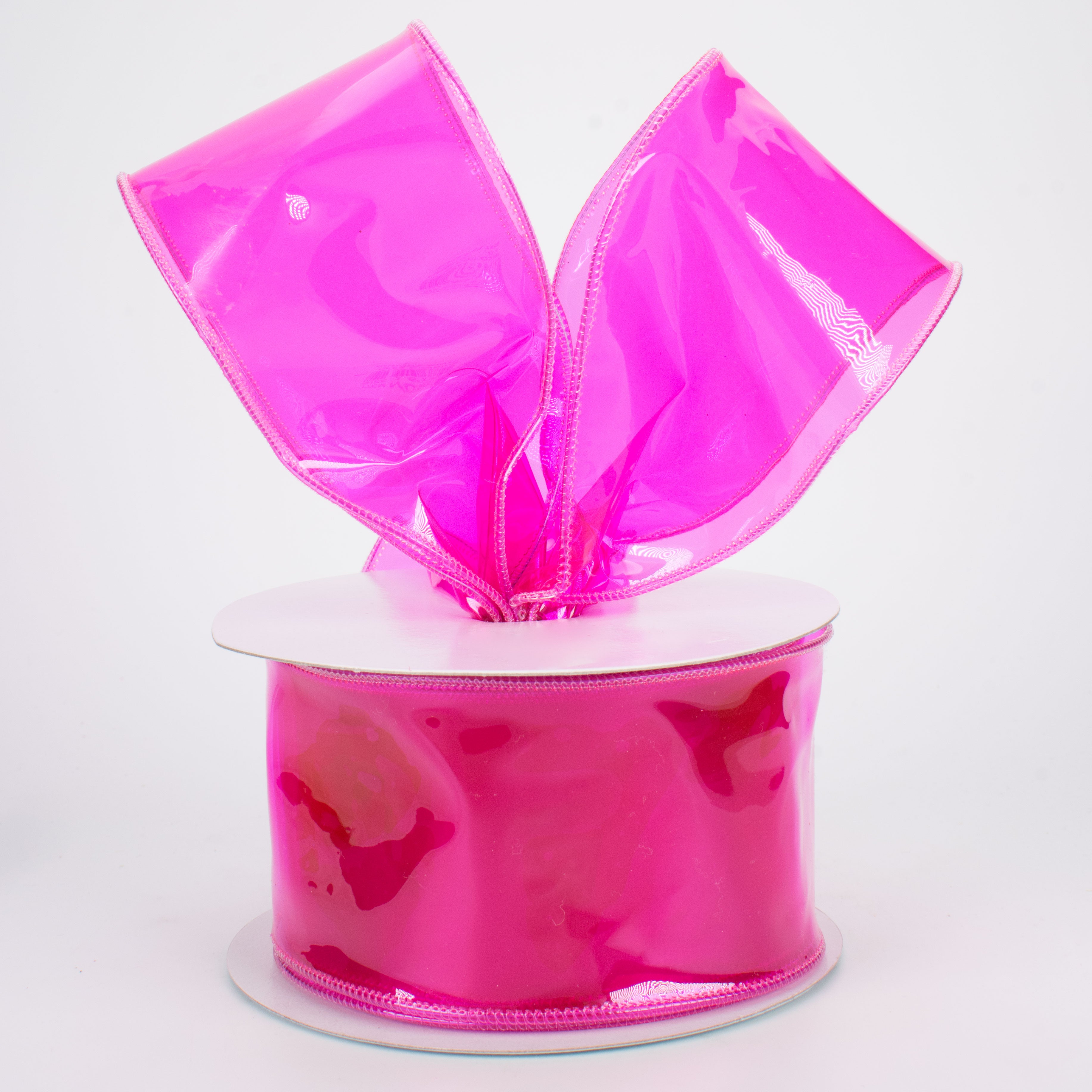 2.5" Jelly Ribbon: Hot Pink (10 Yards) detail photo 3