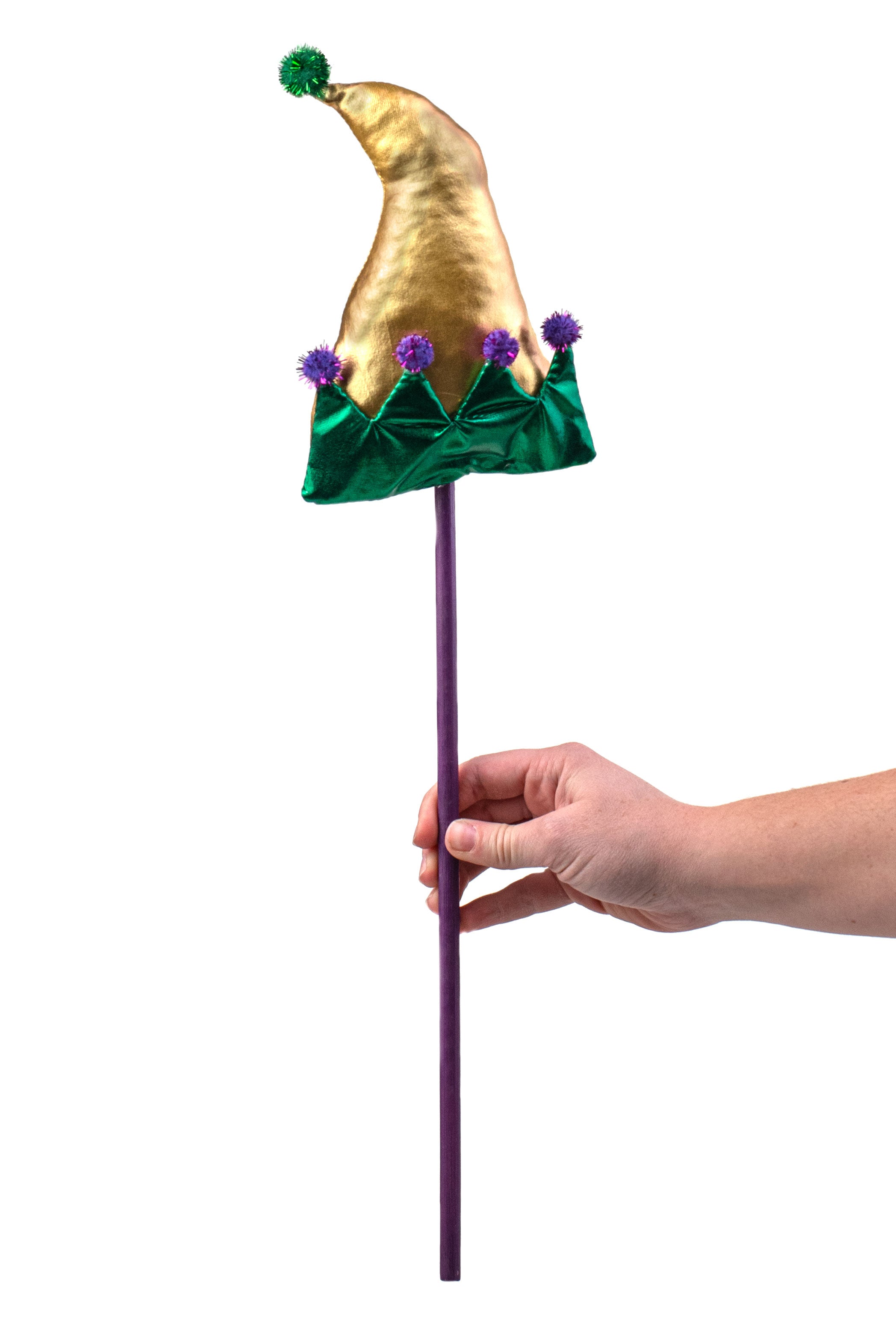 18" Jester Elf Hat Pick: Gold & Green detail photo 3