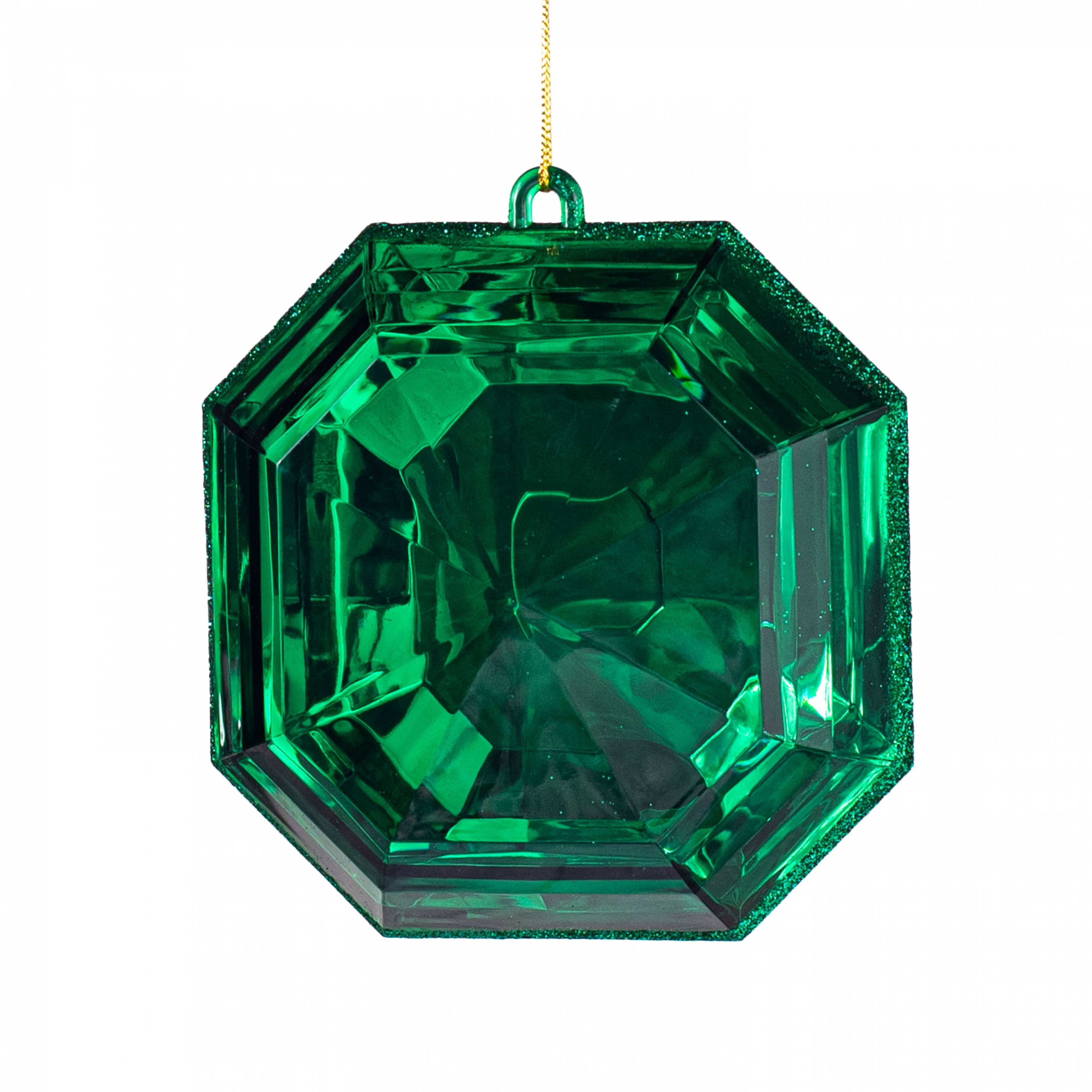 6" Jewel Gem Ornament: Emerald Green Item Number: 208034