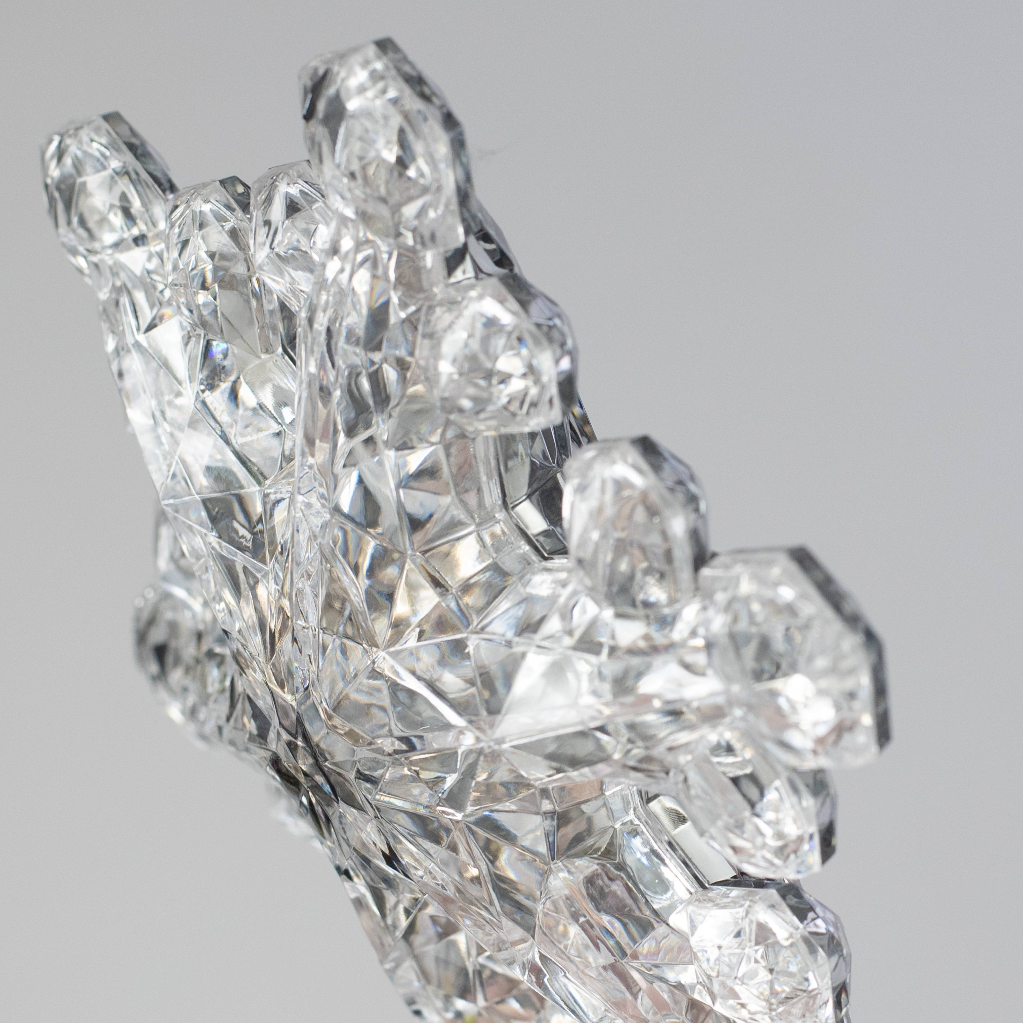 6" Jewel Snowflake Ornament: Silver detail photo 4