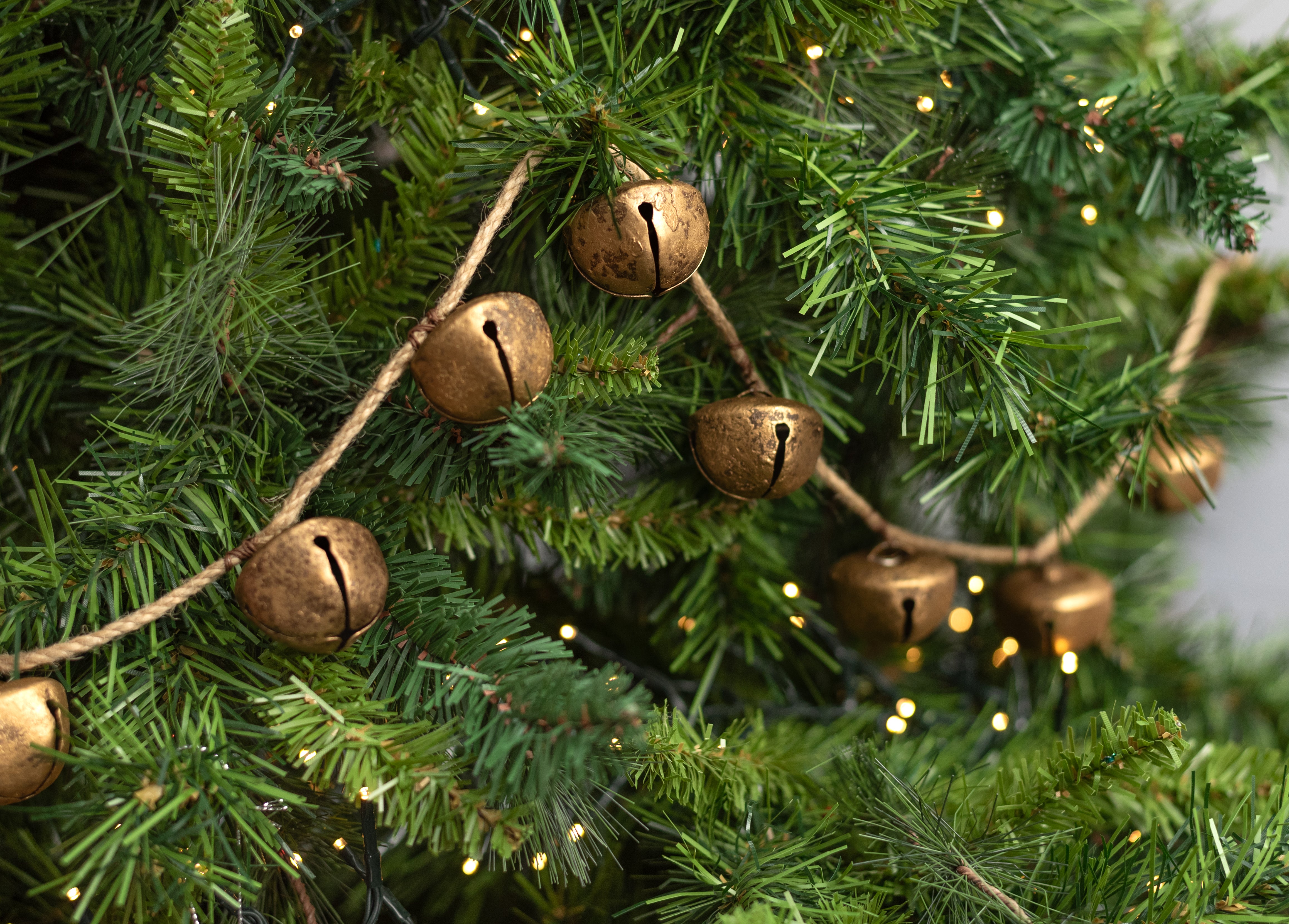 60" Jingle Bell Garland: Antique Gold Lifestyle Photo