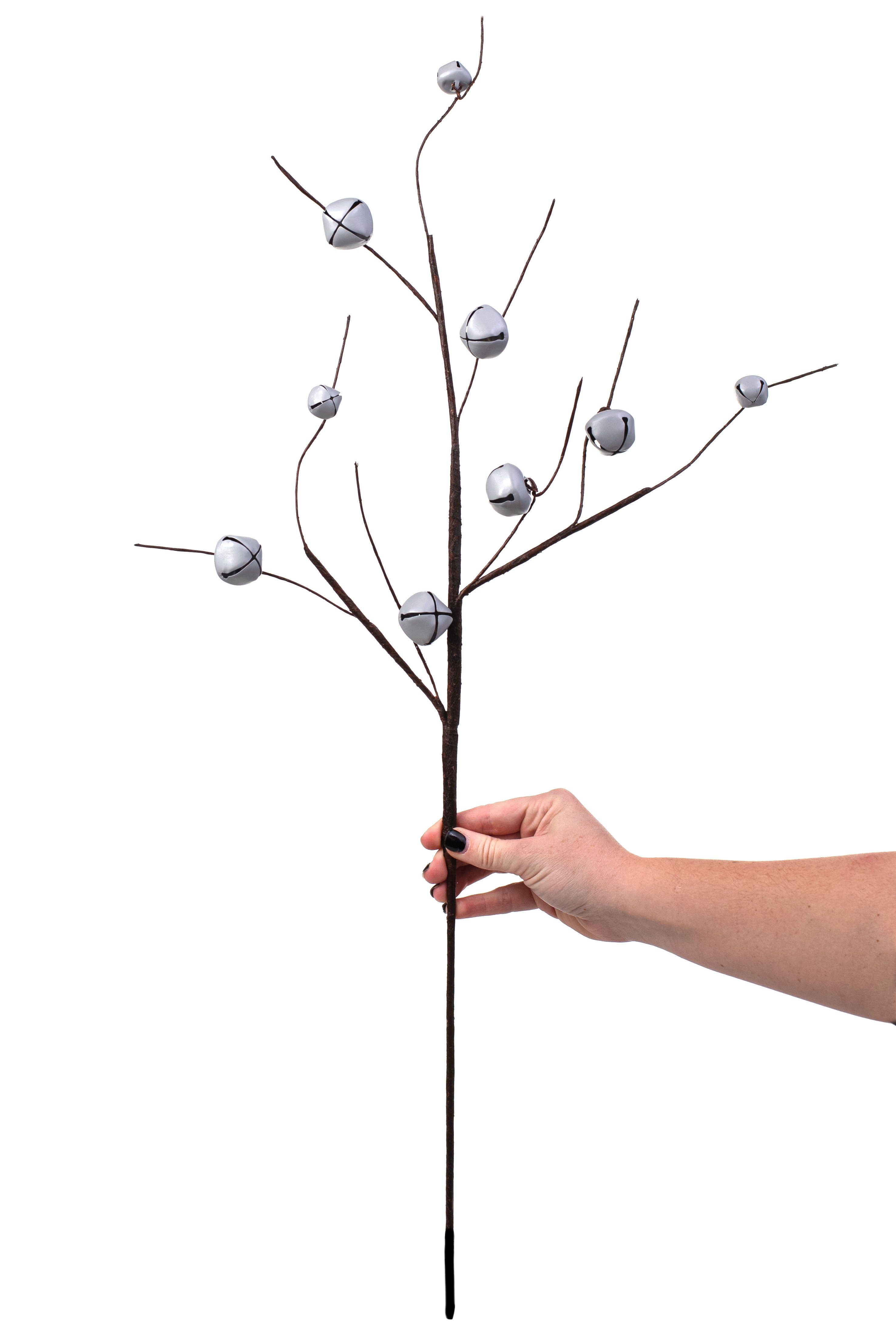 31" Jingle Bell Spray: Matte Light Grey detail photo 3