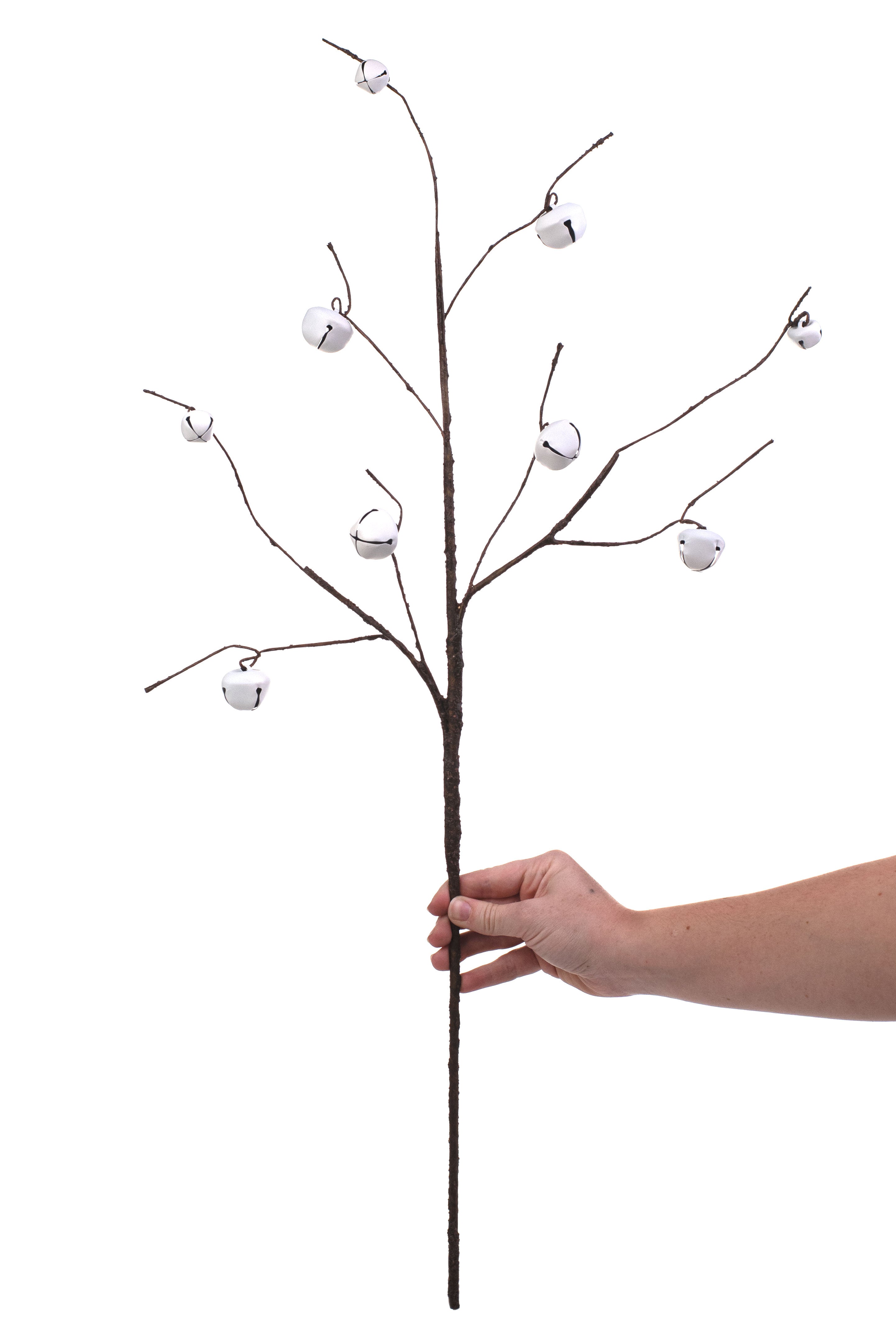 31" Jingle Bell Spray: Matte White detail photo 3