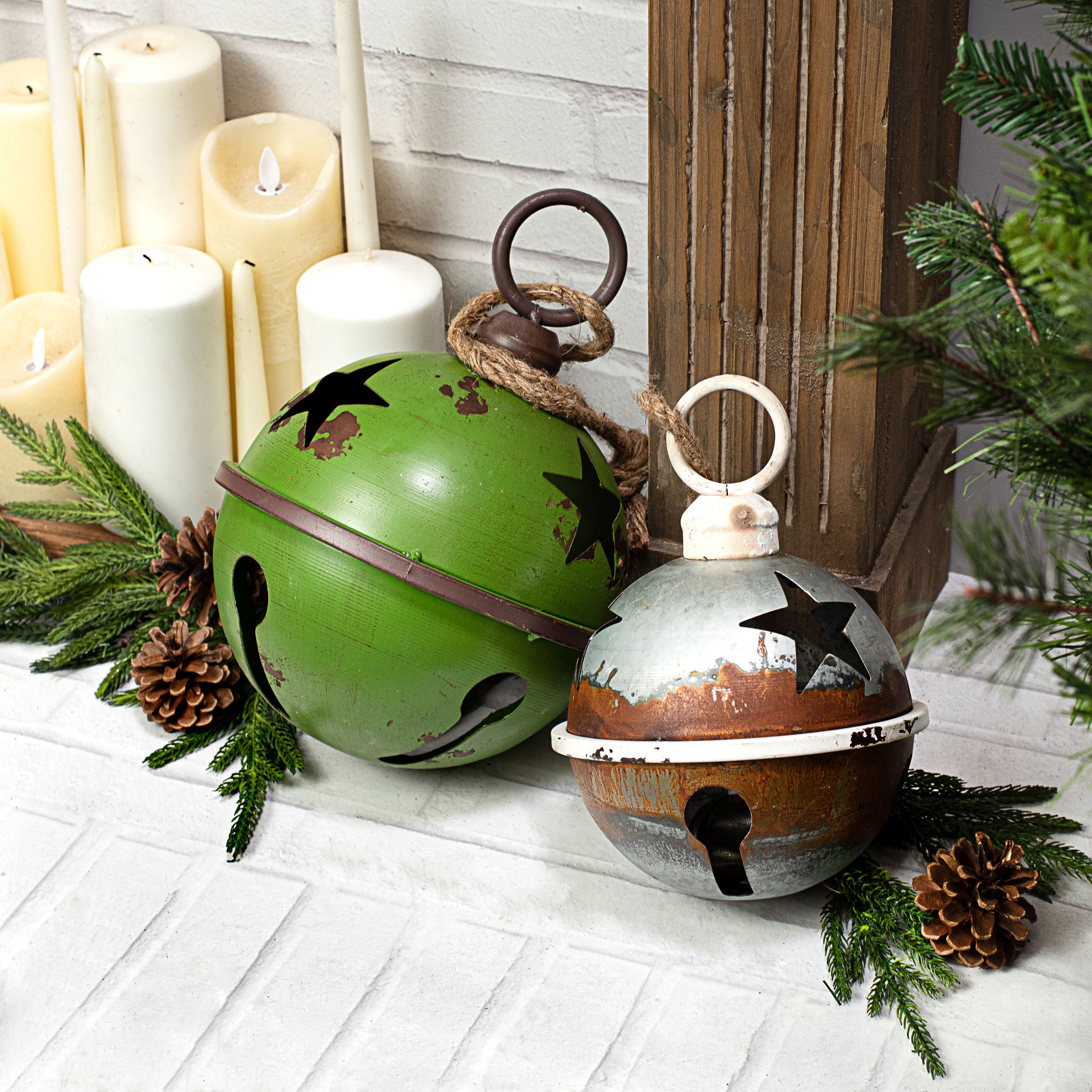 9" Jumbo Jingle Bell: Antique Green Lifestyle Photo