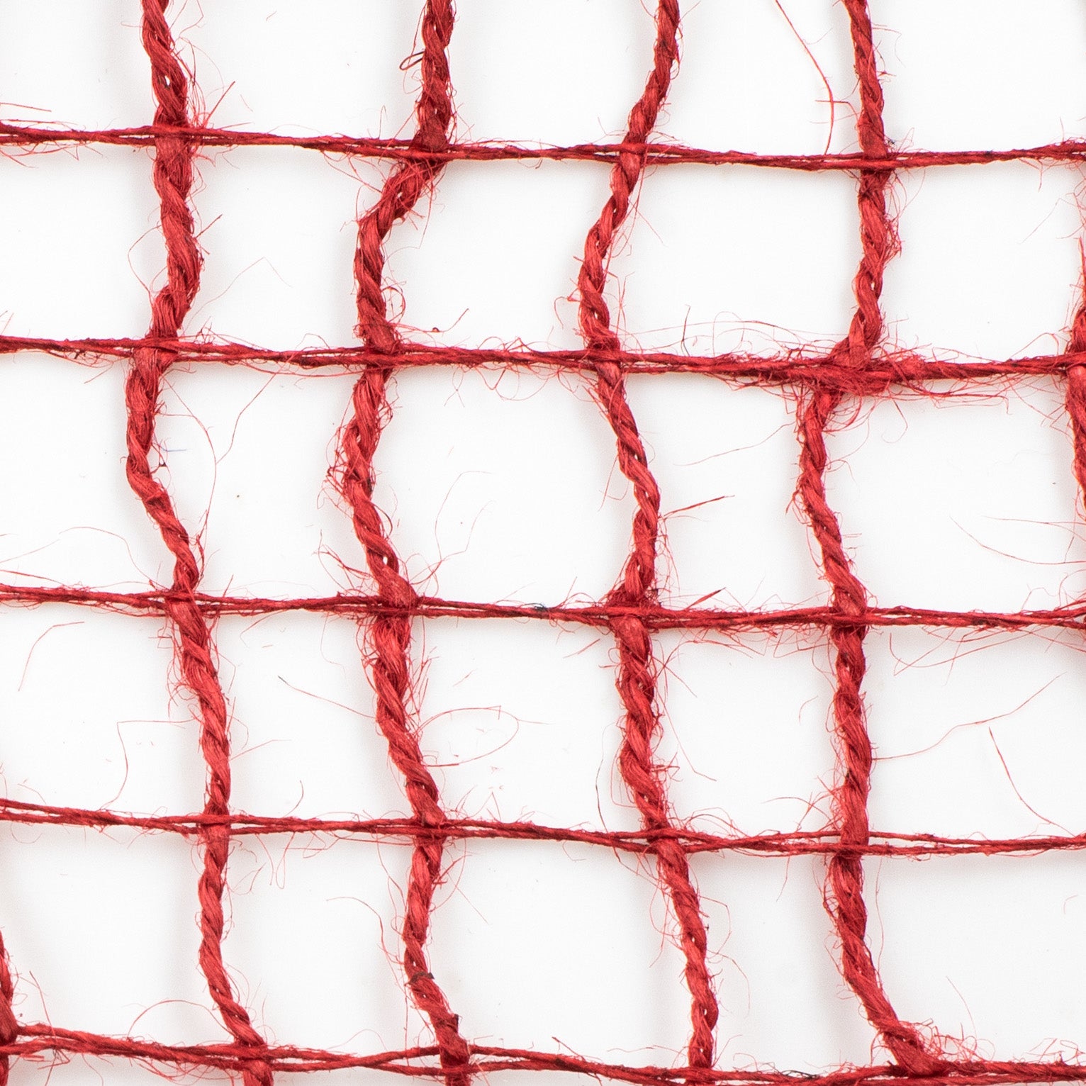 10" Jute Check Weave Mesh: Red (10 Yards) detail photo 3