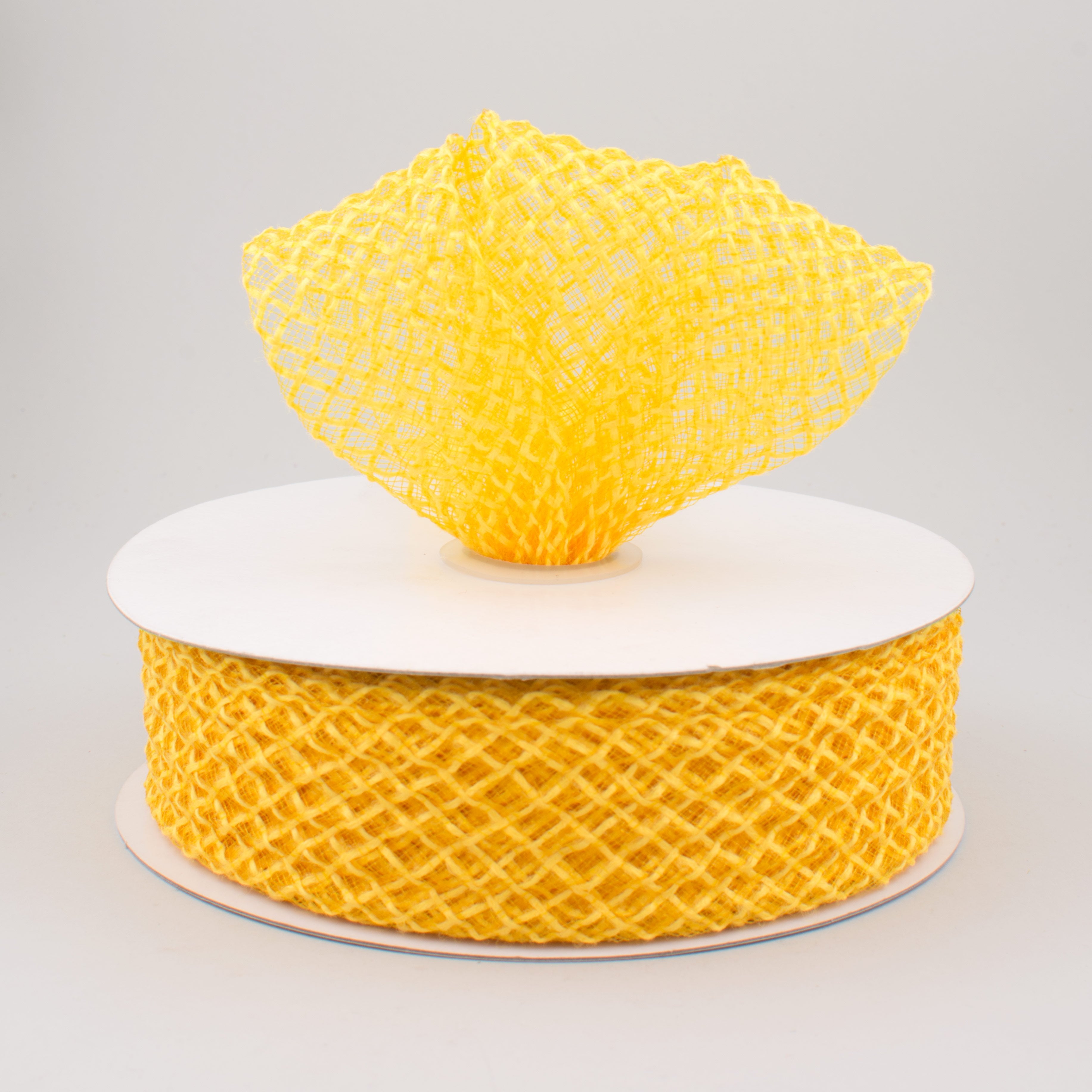 1.5" Jute Deco Flex Ribbon: Yellow (20 Yards) Lifestyle Photo