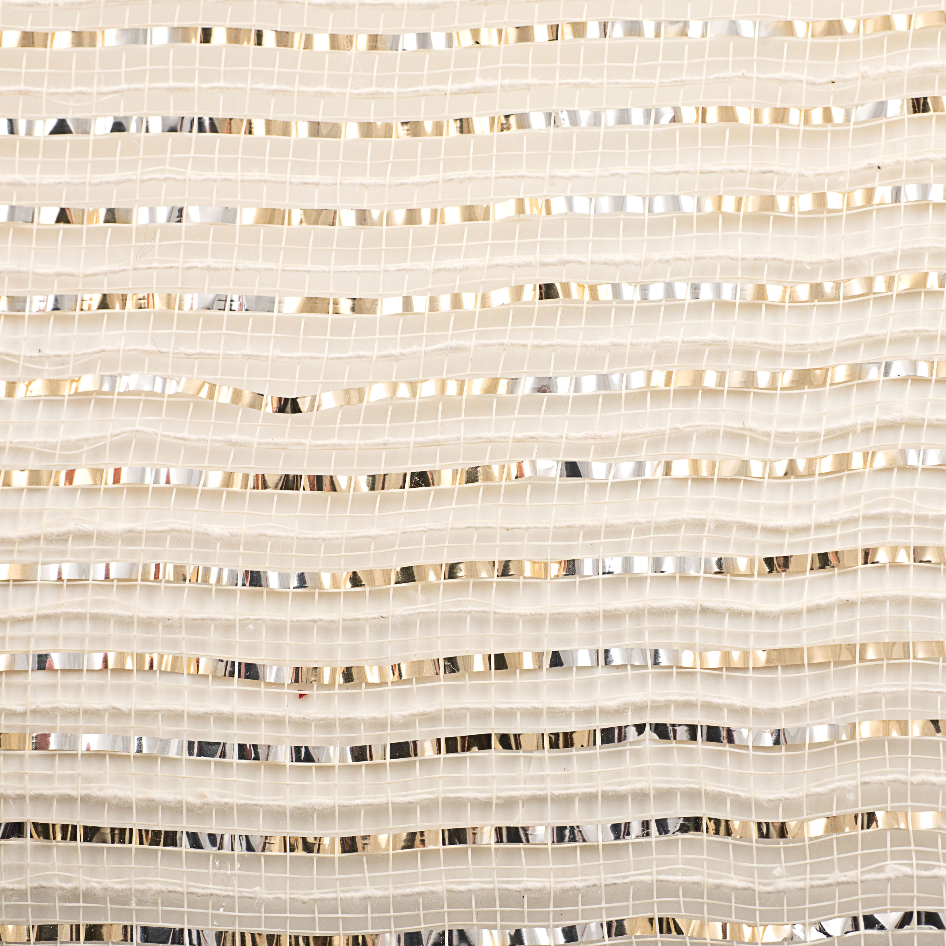 10" Jute & Metallic Mesh: Ivory, Gold, Silver detail photo 3
