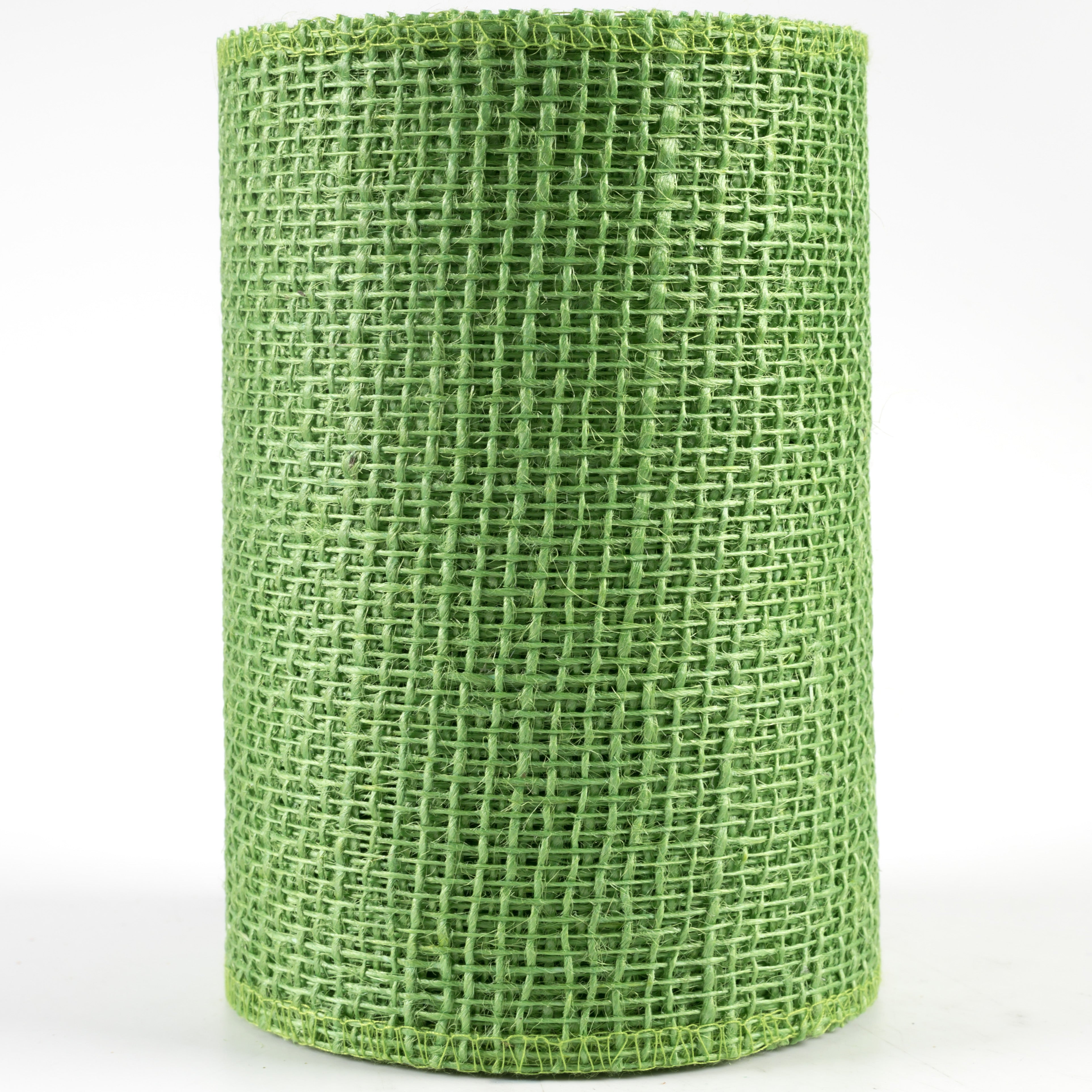 6" Jute Net Burlap Ribbon: Lime Green (10 Yards)